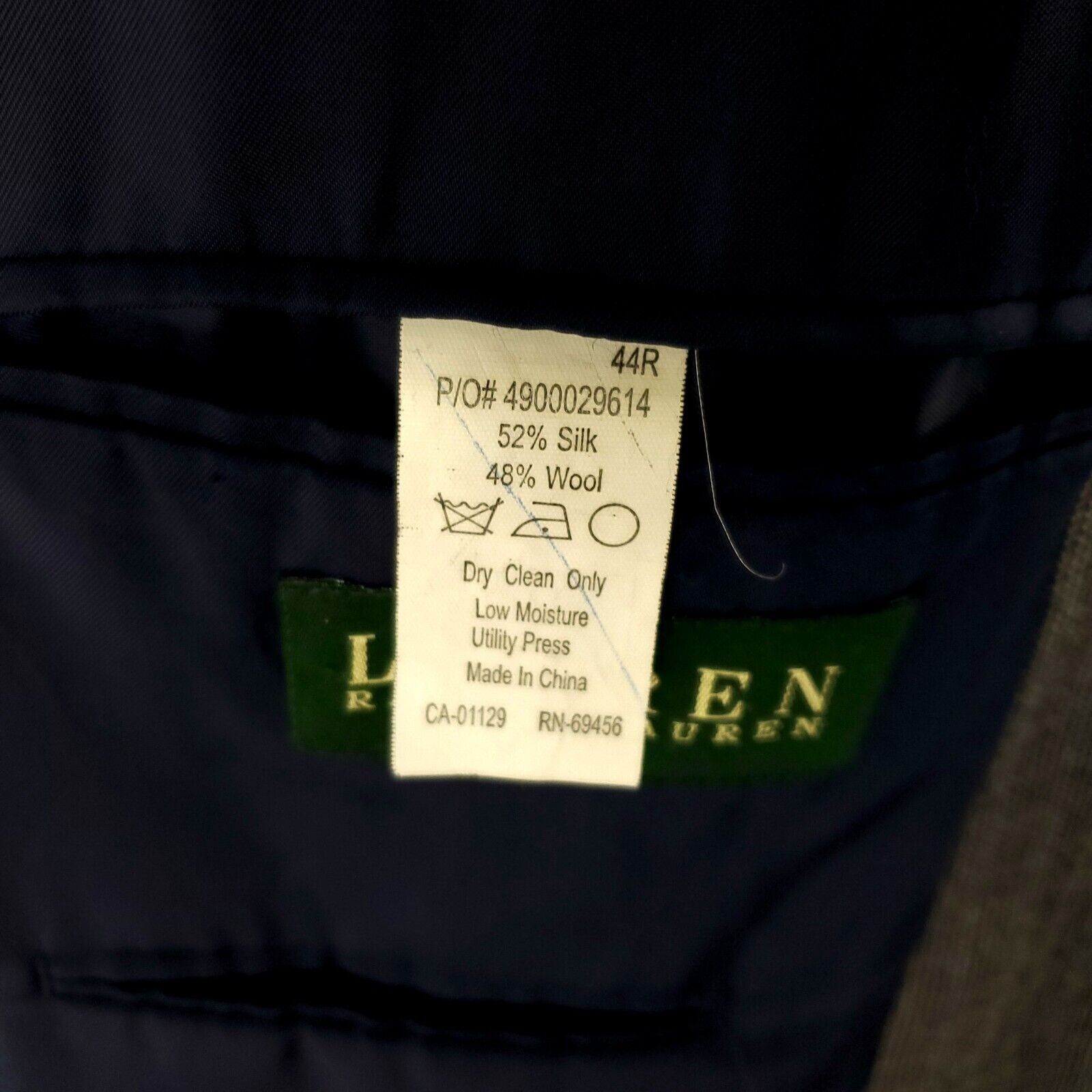 Lauren Ralph Lauren Lauren Ralph Lauren Silk Wool 2 Button Blazer 44R Blue Gray Size 44R - 8 Thumbnail