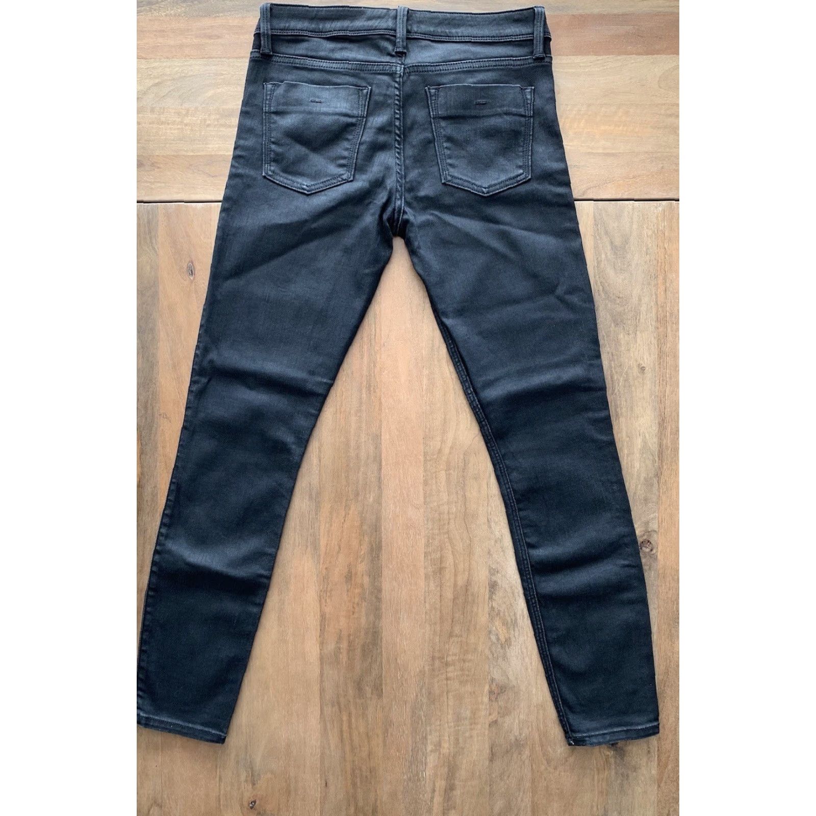 Banana Republic VINTAGE Banana Republic Jeans Womens 28x28 Slim Mid Rise Black Denim Pants Slimming Skinny Jeans Size 28" / US 6 / IT 42 - 2 Thumbnail