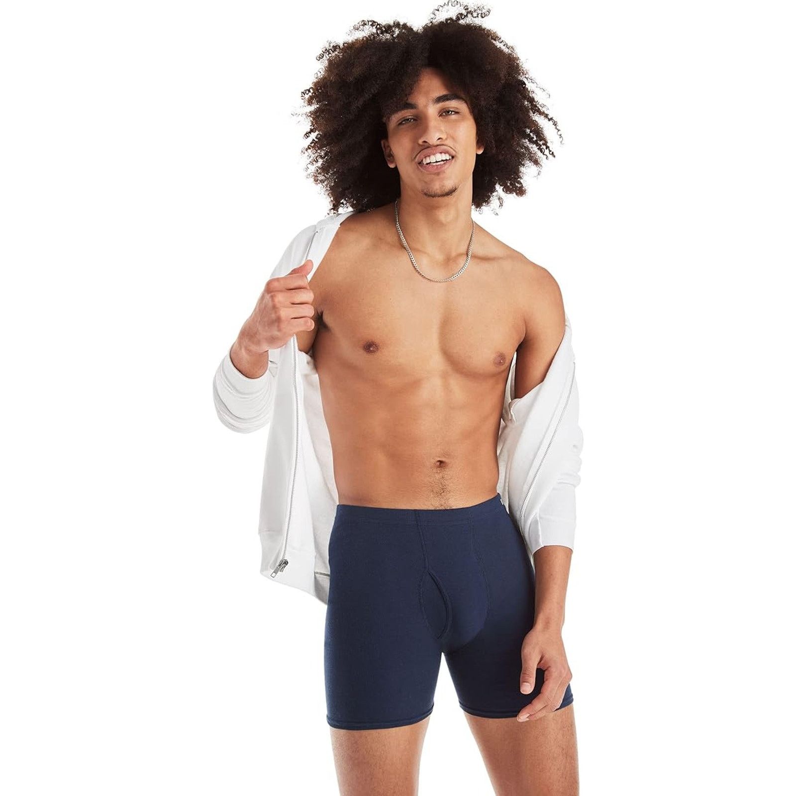 Hanes New Hanes 6 Pack Men Medium Moisture Wicking Boxer Briefs Size ONE SIZE - 4 Thumbnail