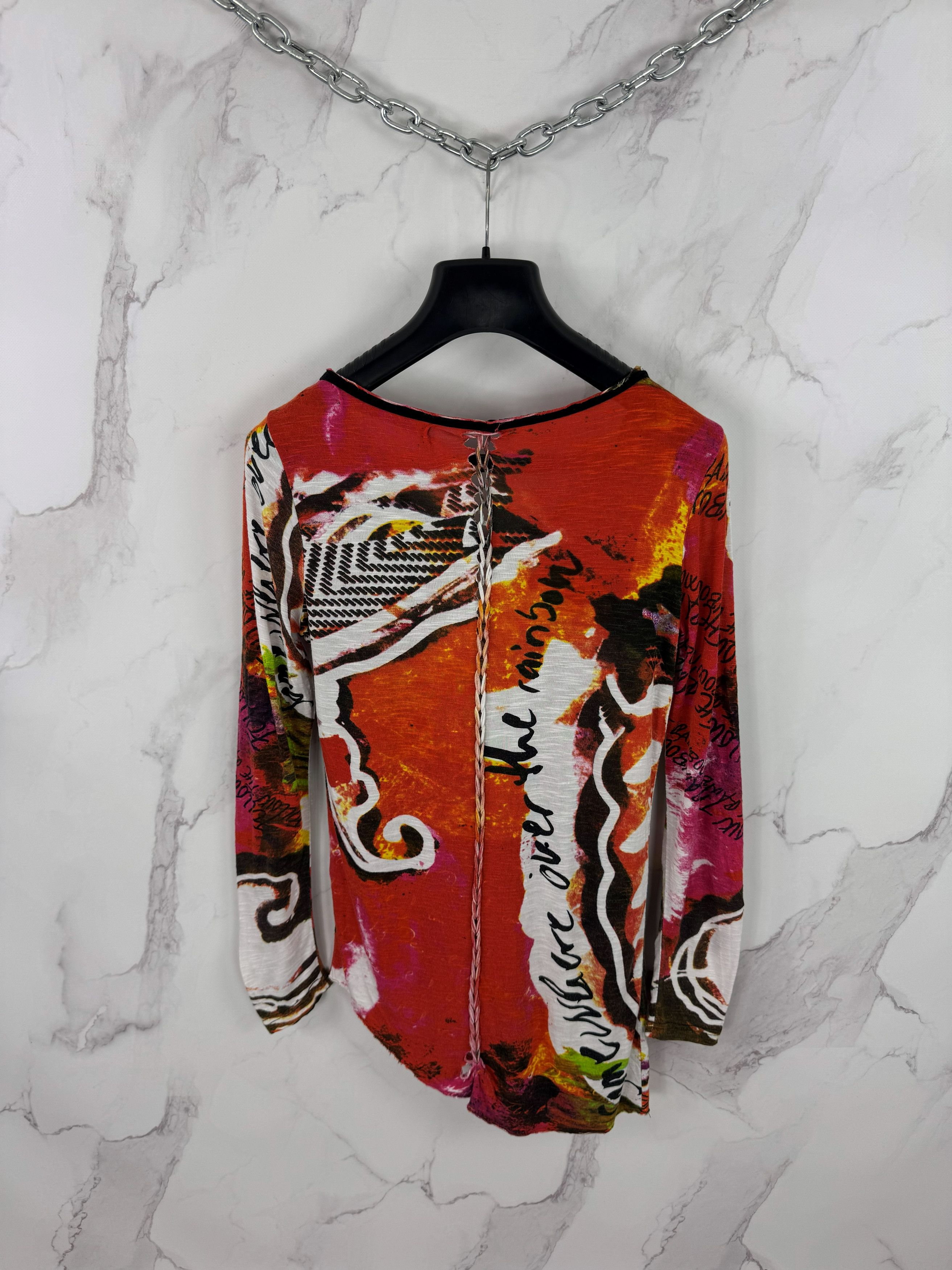 Desigual Desigual Asymmetrical Longsleeve Rainbow Dress Size L Size L / US 10 / IT 46 - 4 Thumbnail