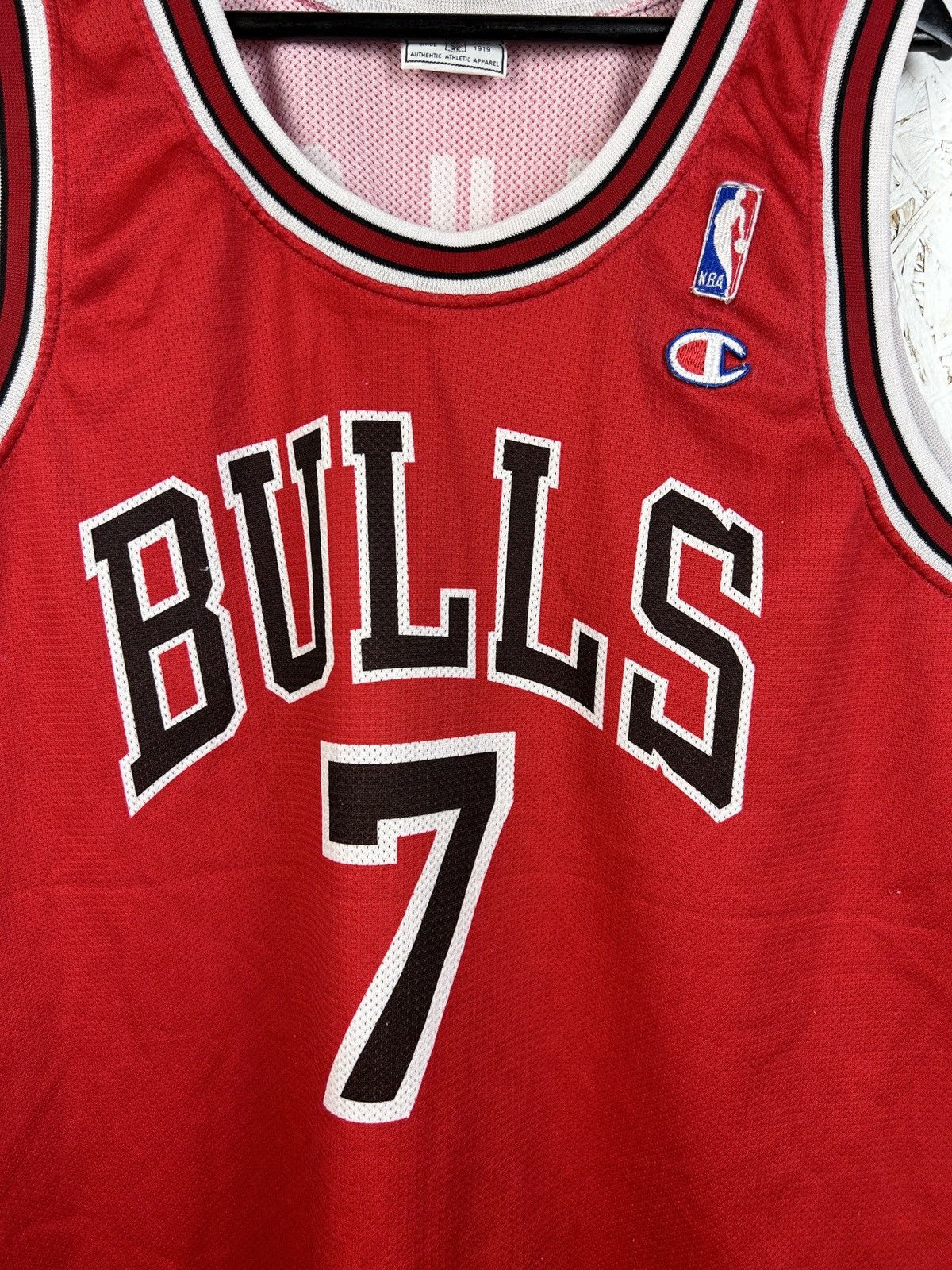 Champion 90s Vintage Champion Chicago Bulls #7 Kukoc Toni NBA Jersey Size US XL / EU 56 / 4 - 2 Thumbnail