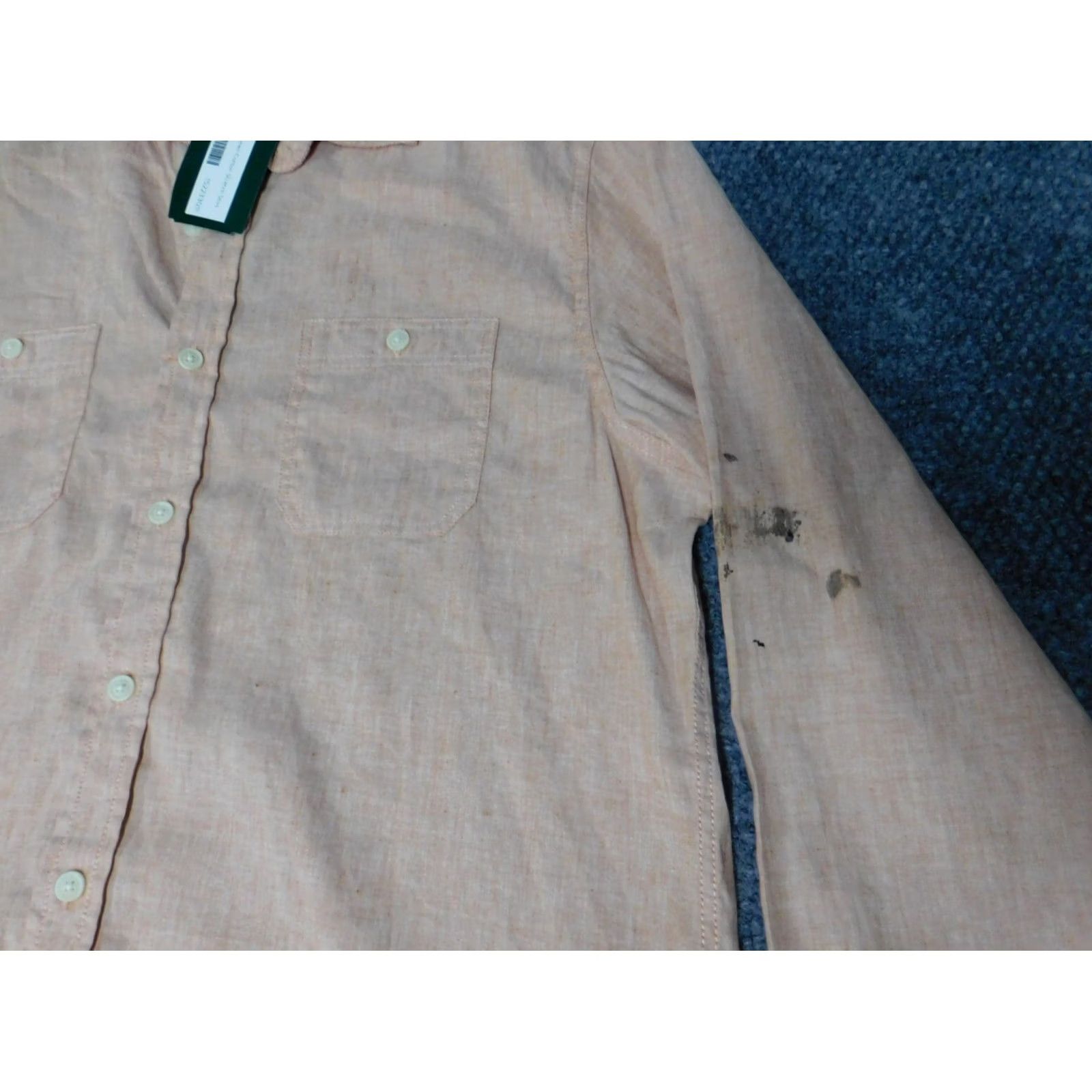 Grayers Grayers Men Shirt Large Peach Button Down Shirt Long Sleeve Collared Button-Up Orange Cotton Size US L / EU 52-54 / 3 - 4 Thumbnail