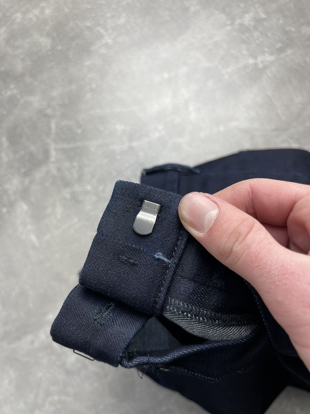 Prada Prada Black Tab Navy Cotton Slim Trousers Dark Blue Size 38 Size US 38 / EU 54 - 15 Thumbnail