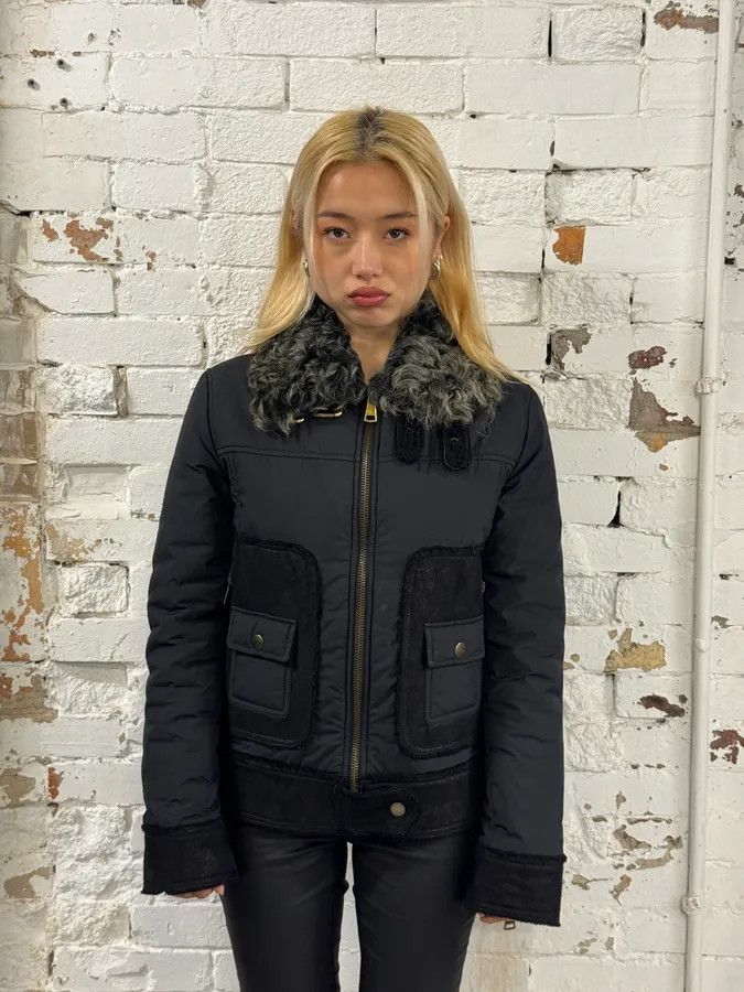Dolce & Gabbana FW2009 Dolce & Gabbana Hybrid Nylon Shearling Grey Jacket Size S / US 4 / IT 40 - 2 Thumbnail
