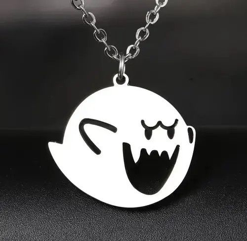 Jewelry Anime Monster Pendants Chain Choker Charm Necklace in Silver, Men's