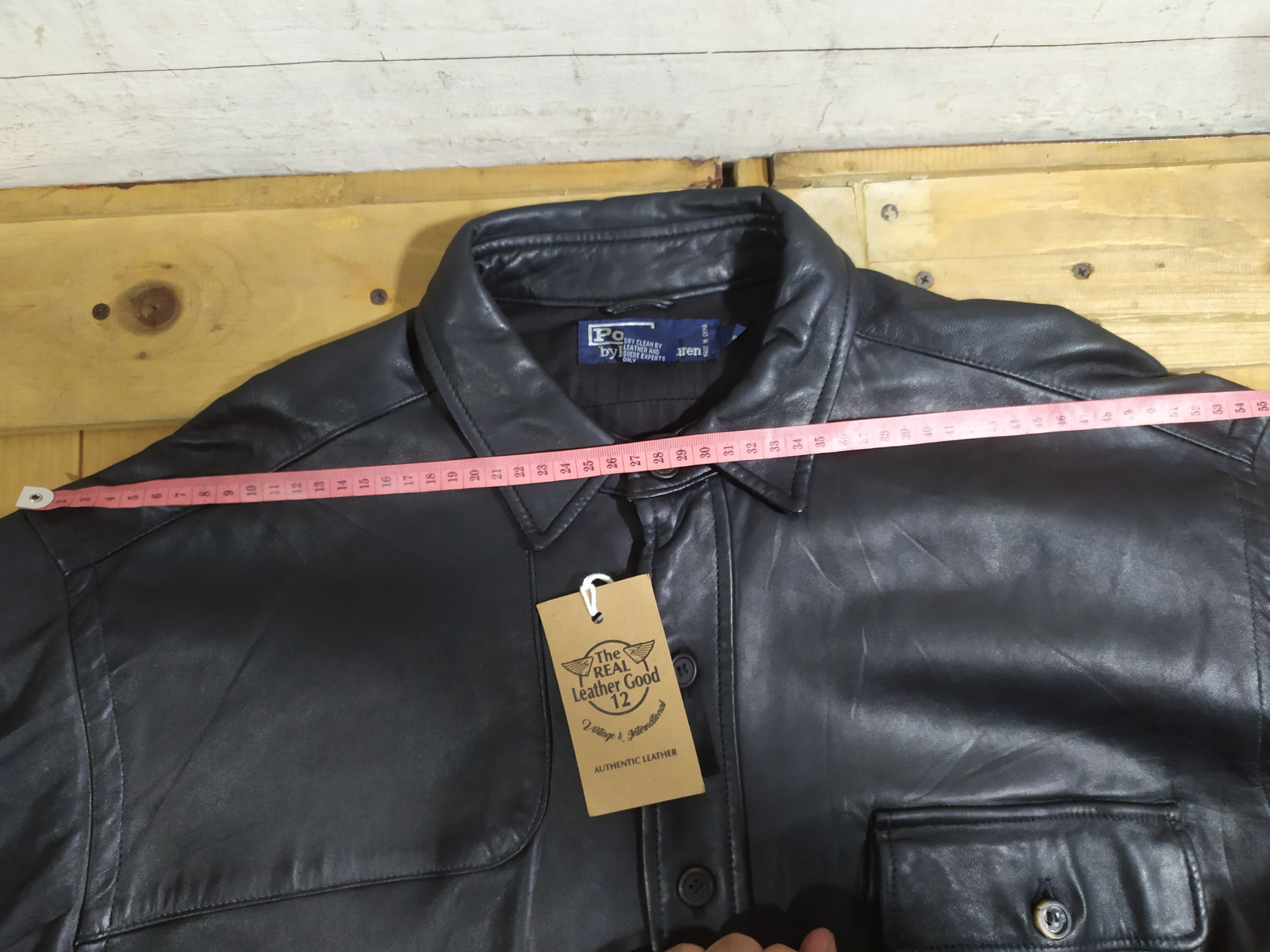 Polo Ralph Lauren × RRL Ralph Lauren POLO RALPH LAUREN LEATHER BLACK SHIRT JACKET Size US L / EU 52-54 / 3 - 12 Thumbnail