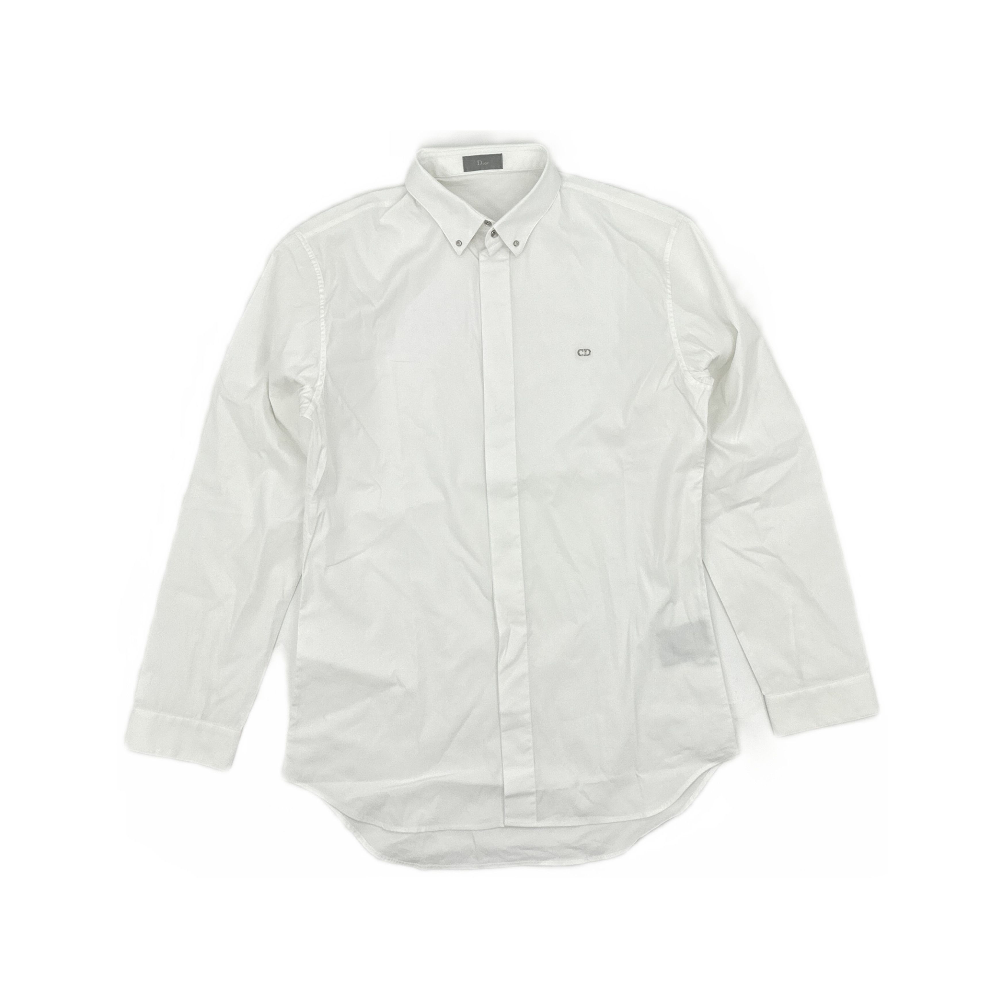 Dior Dior CD Metal Logo Button Up Shirt 39 Size US M / EU 48-50 / 2 - 1 Thumbnail