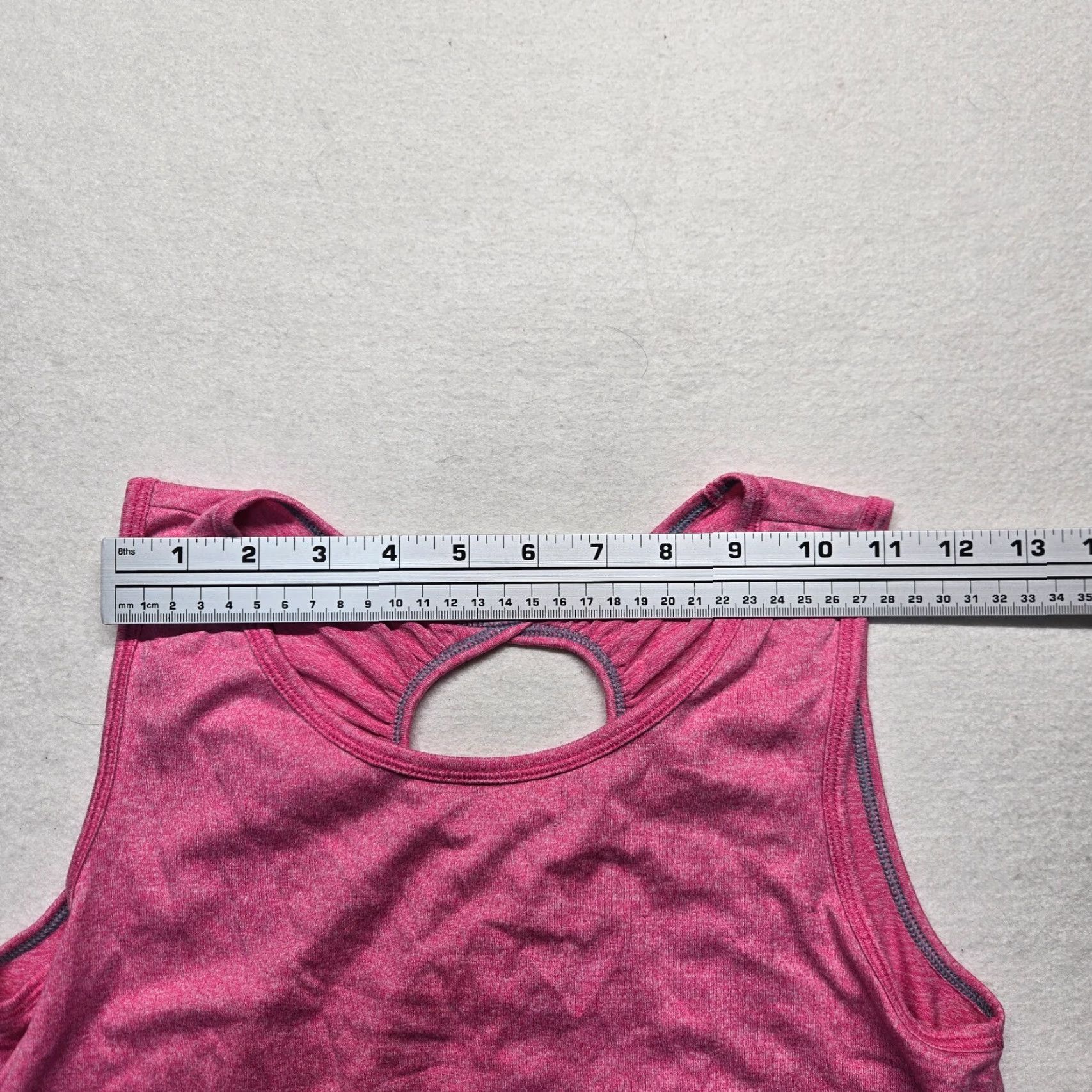 Vintage Vintage All In Motion Women's XL Pink Sleeveless Halter Tank Top Nylon Athletic Shirt Size XL / US 12-14 / IT 48-50 - 3 Thumbnail