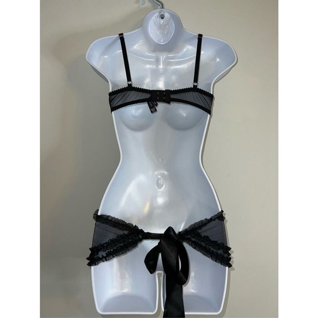 Victoria's Secret Victorias Secret Black w/ Rhinestones 34C Babydoll Gown Size ONE SIZE - 5 Thumbnail