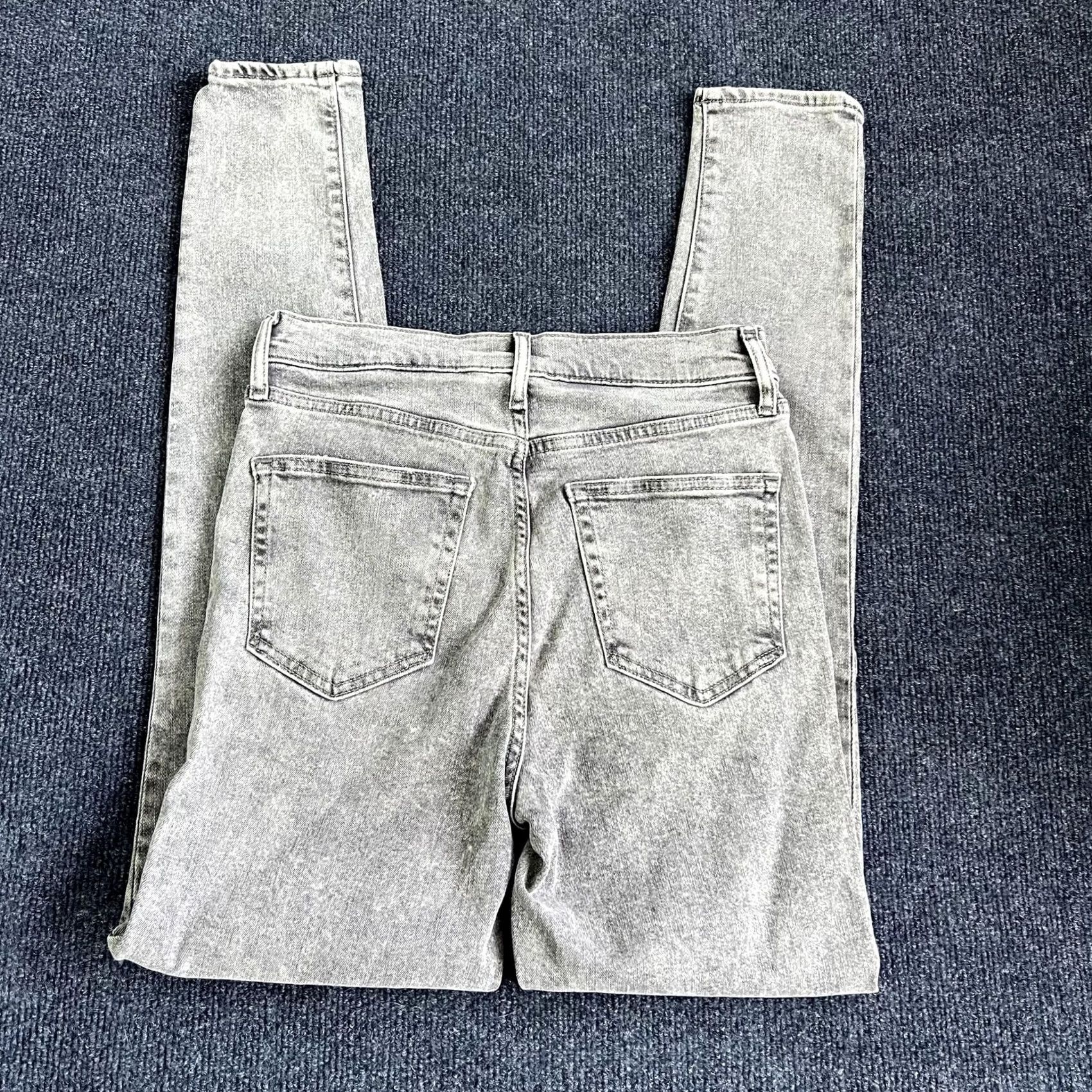 Gap VINTAGE Gap True Skinny Jeans Womens 4/27 Tall Gray Mid Rise Stretch Denim Light Wash Size 27" / US 4 / IT 40 - 2 Thumbnail