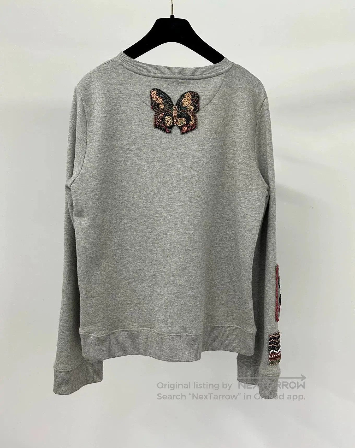 Valentino Valentino Heavy Beaded Gray Sweatshirt. Size L / US 10 / IT 46 - 2 Thumbnail