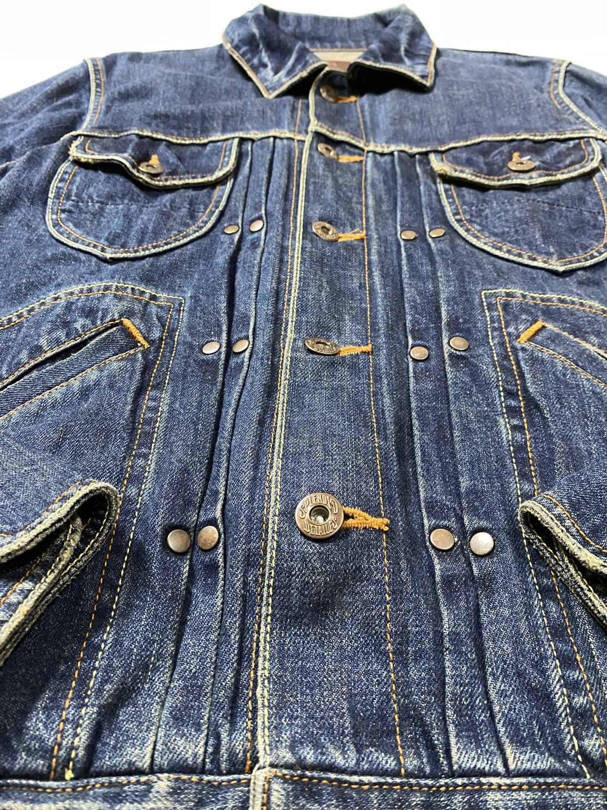 Japanese Brand Field Denim Jacket Selvedge LOST DESSAU Made in Japan Size US M / EU 48-50 / 2 - 5 Thumbnail