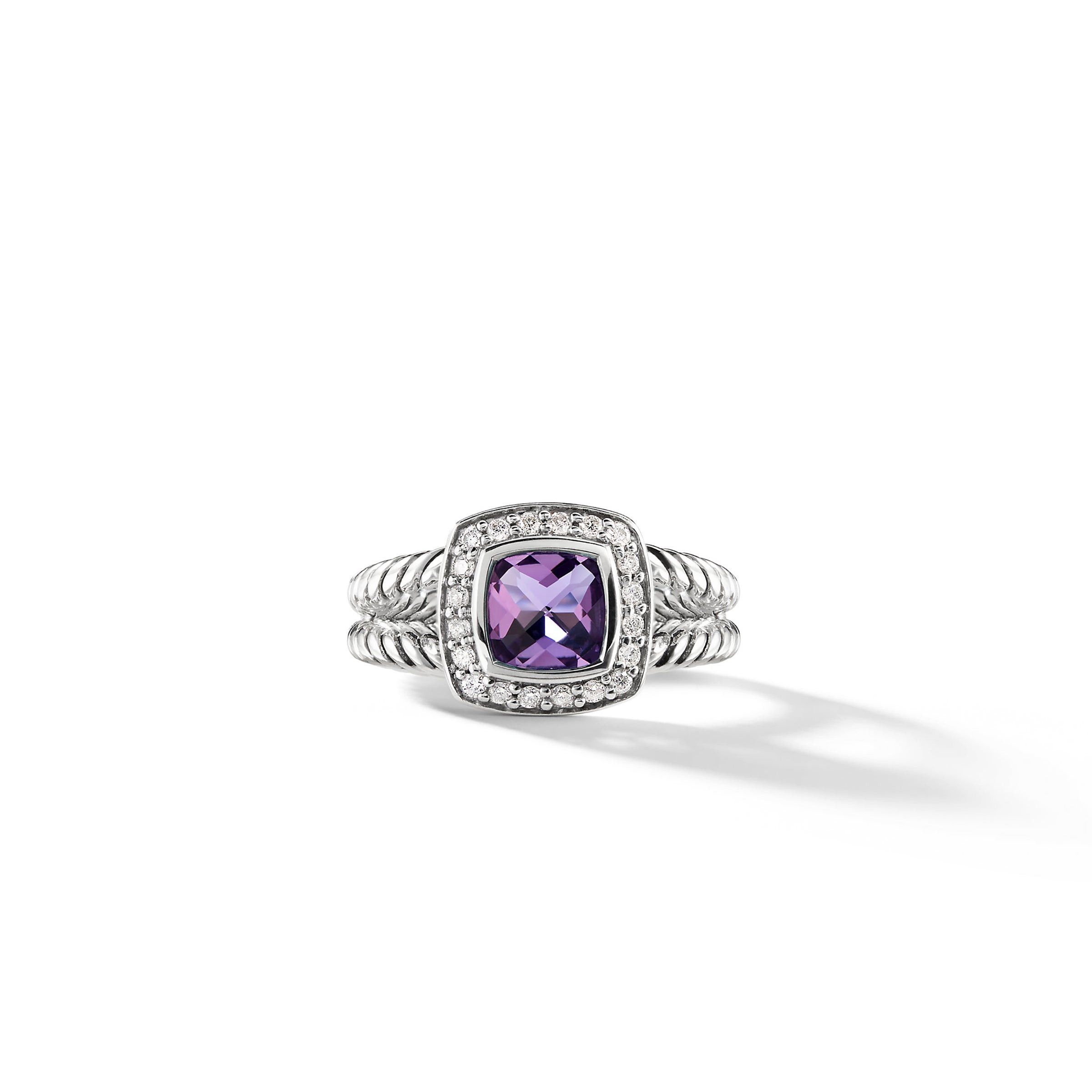 David Yurman o1w1db10525 R07443D Ring in Silver with Amethyst and Diamond Size ONE SIZE - 3 Thumbnail
