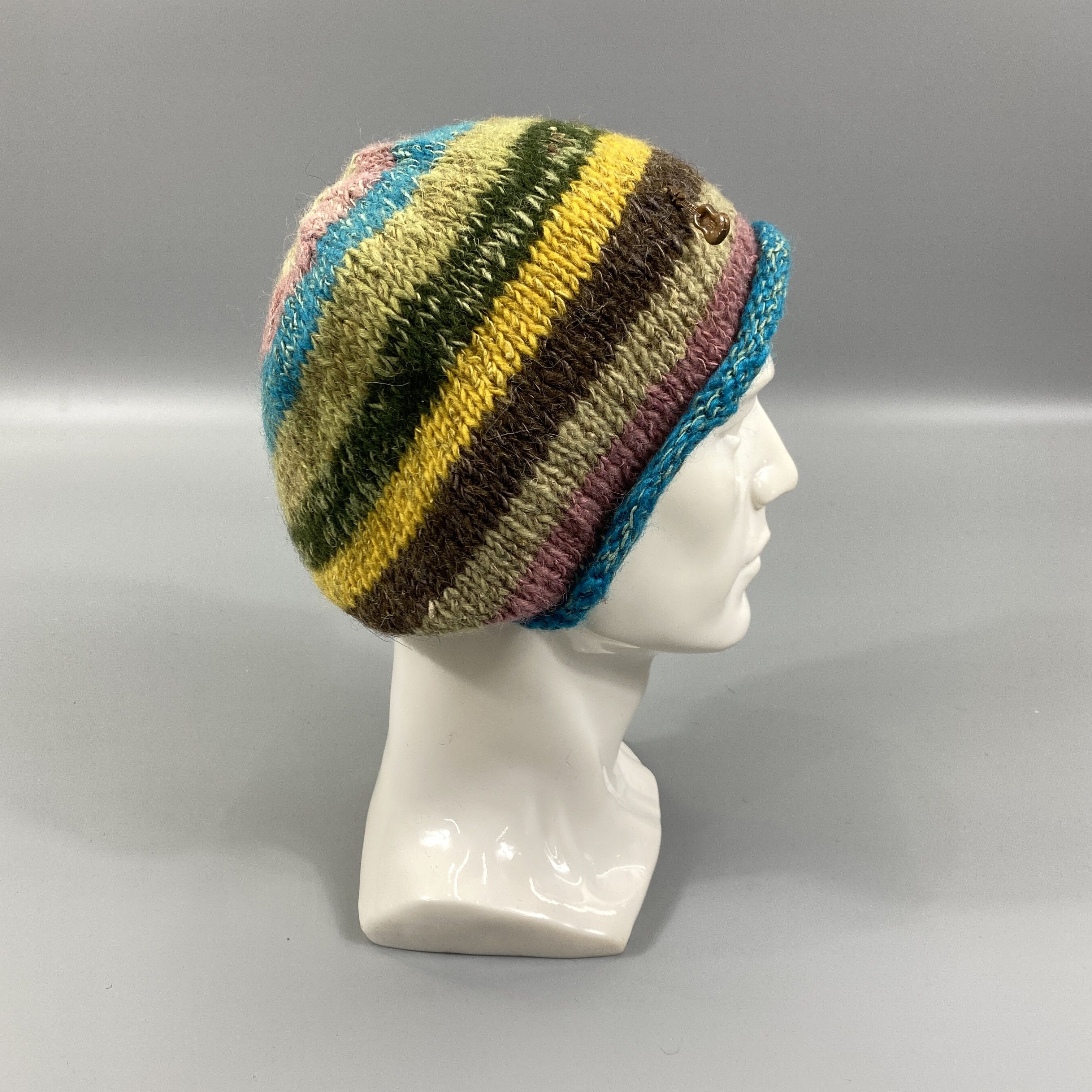 Japanese Brand Multicolor Knit Beanie Hats -BN1139 Size ONE SIZE - 4 Thumbnail