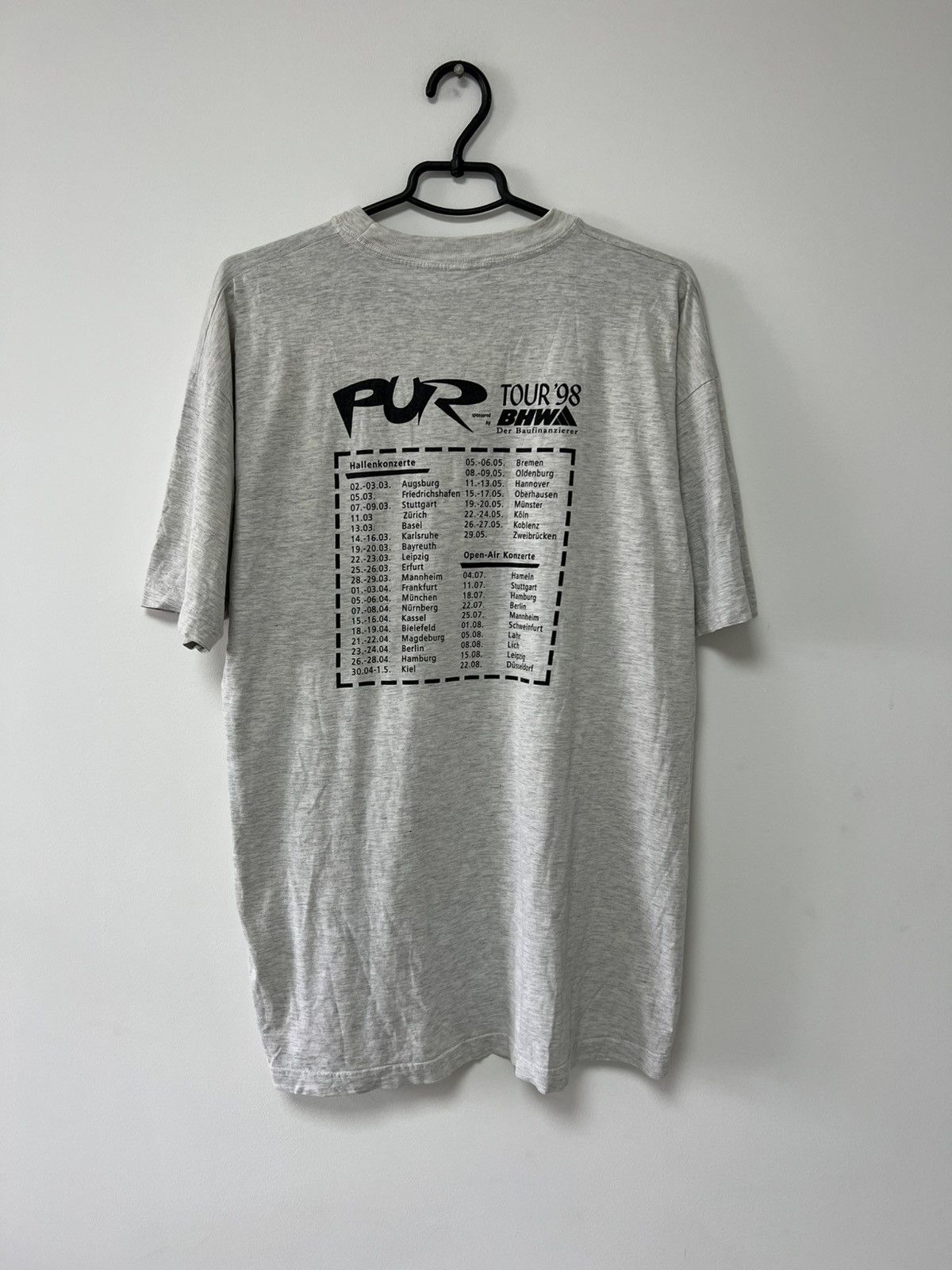Plus One Clothing Vintage PUR Tour 1998 BHW Germany Band T shirt Mens sz 2XL Size US XXL / EU 58 / 5 - 1 Thumbnail