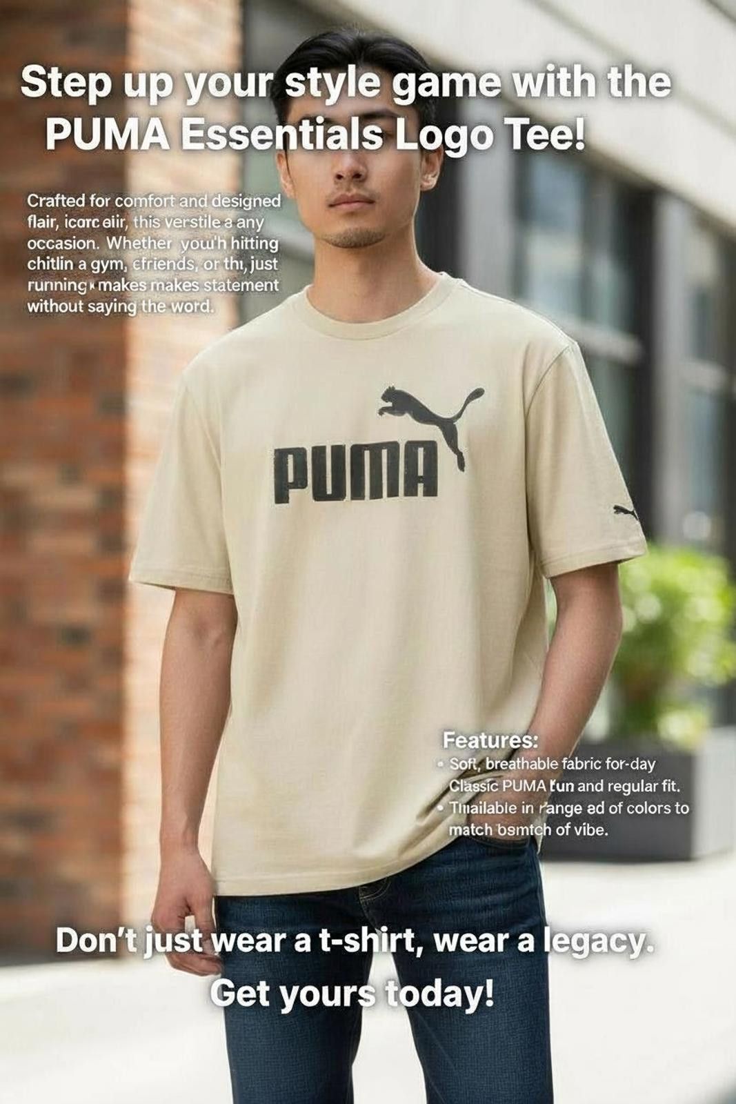 Puma Puma Essentials Logo Tee - Men's T-Shirt Size US XL / EU 56 / 4 - 1 Thumbnail