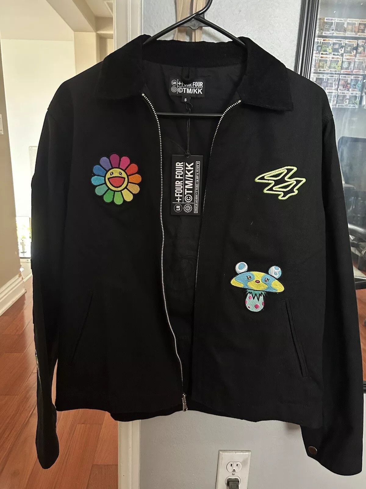 Takashi Murakami x OVO Varsity Jacket Black/White Men's