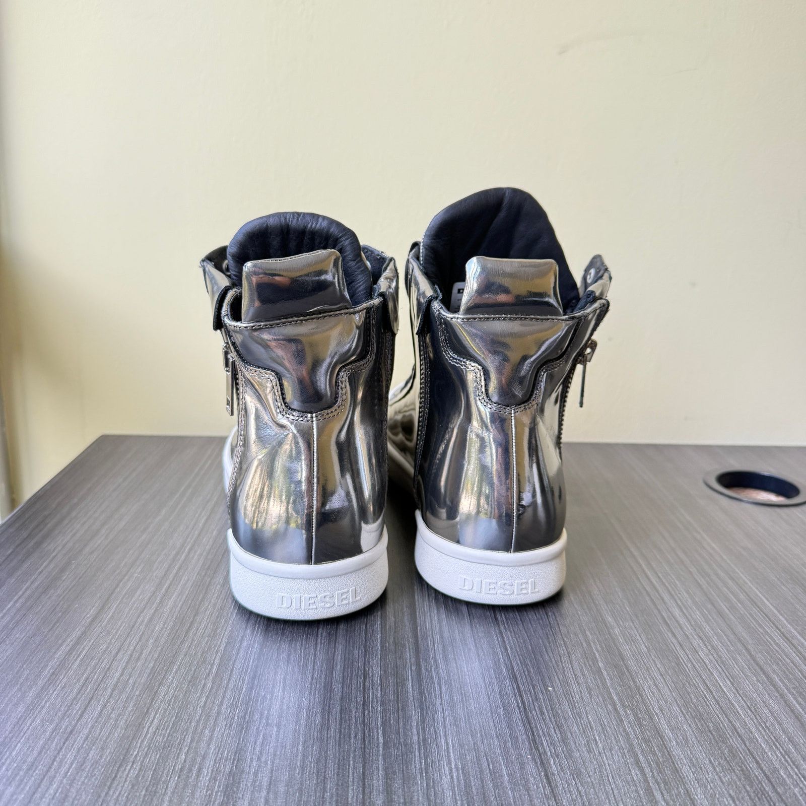 Diesel Diesel Mens S-Nentish Zip Sneaker Chrome White Size 12 EU 45 Size US 12 / EU 45 - 5 Thumbnail