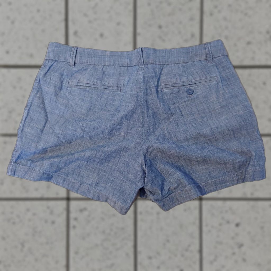 J.Crew VINTAGE Womens J. Crew Khaki Shorts 12 Blue Cotton Chino Size 34" / US 12 / IT 48 - 1 Thumbnail