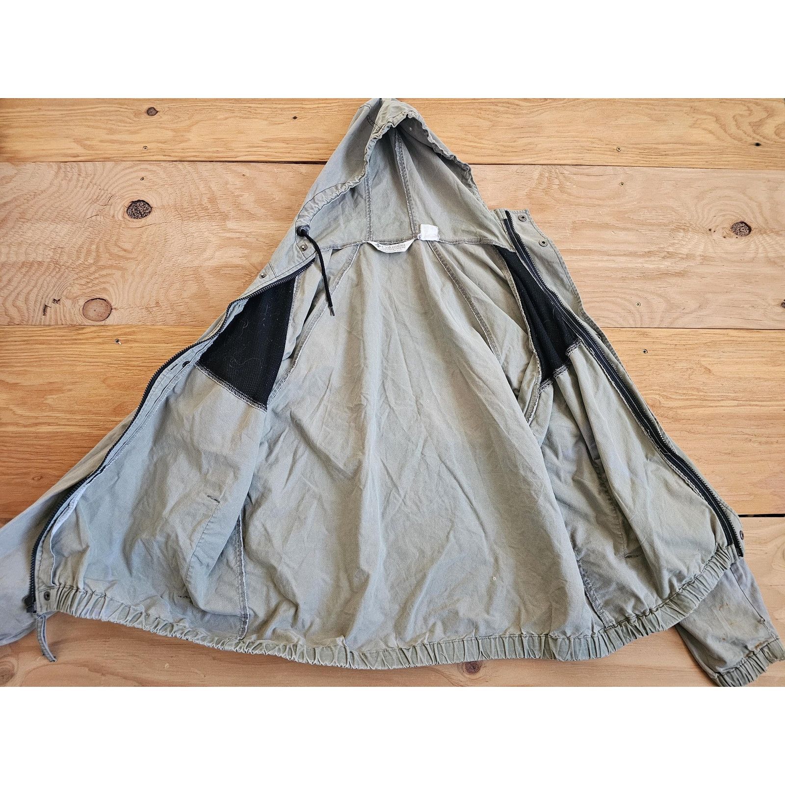 Columbia Columbia Hooded Windbreaker Jacket Khaki Green Sz L 1990s Size US L / EU 52-54 / 3 - 3 Thumbnail