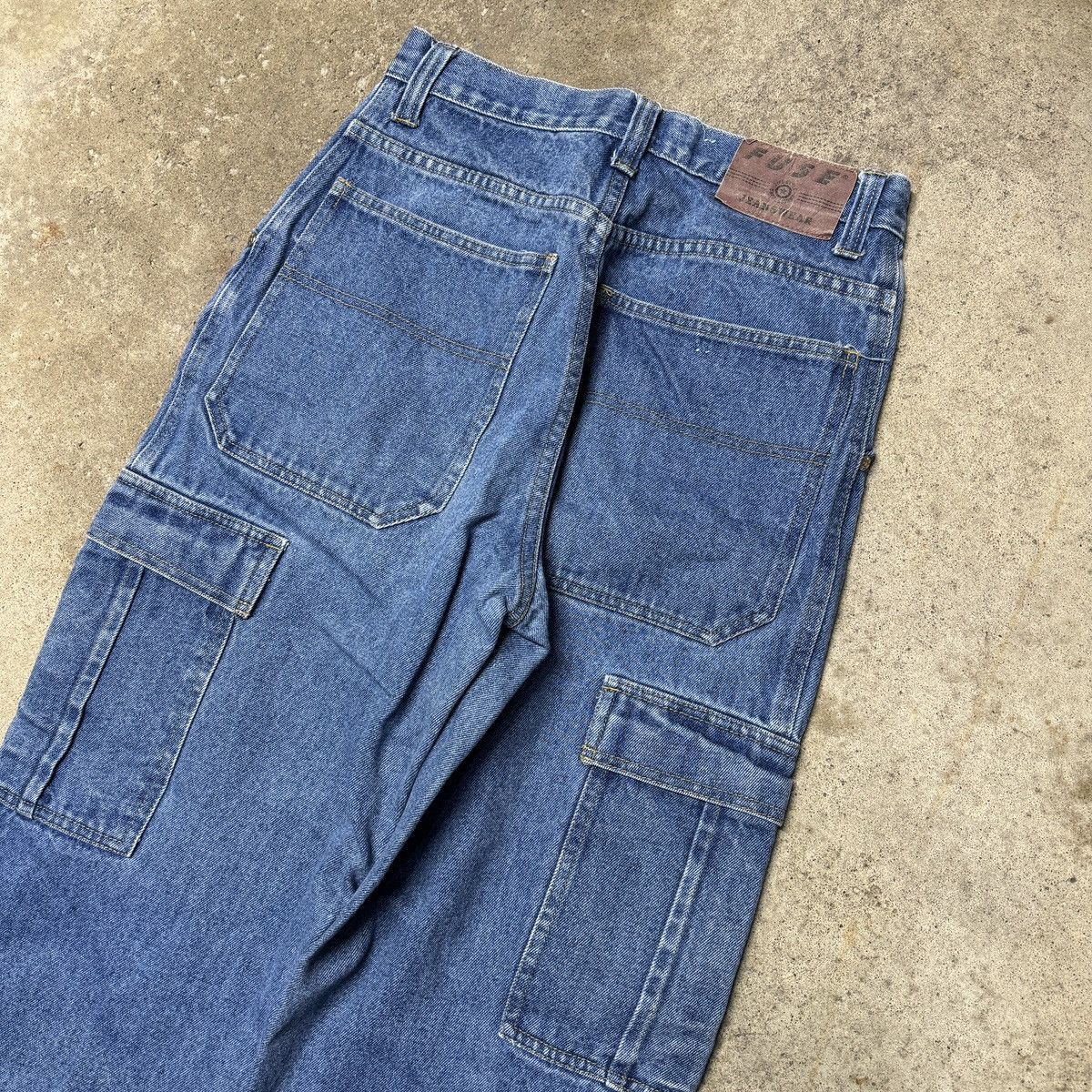 Vintage Y2K Fuse Baggy Wide Leg Denim Cargo Skater Jeans Jnco Size US 28 / EU 44 - 5 Thumbnail