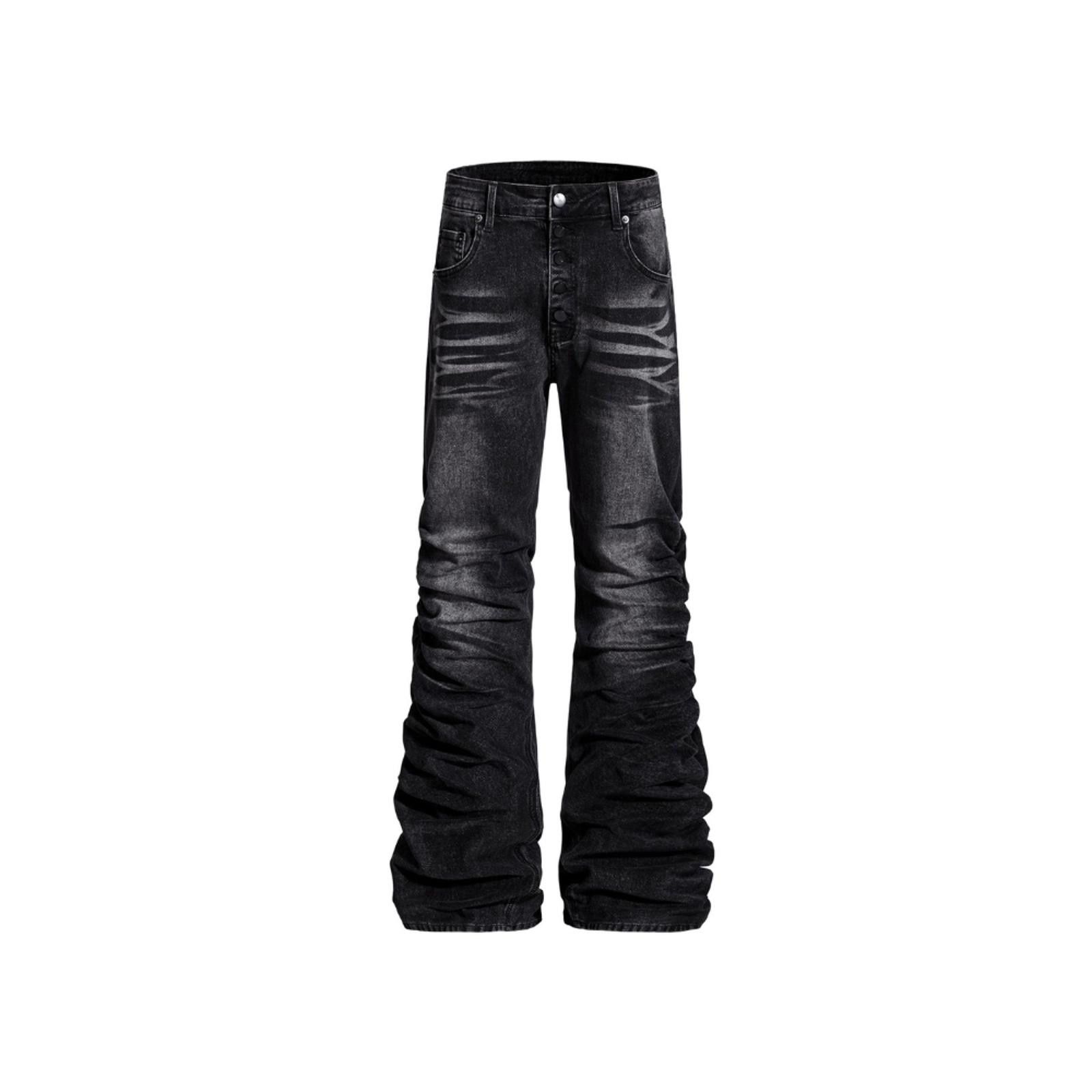 Other Distressed Stacked Flare Denim Jeans Size US 30 / EU 46 - 2 Thumbnail