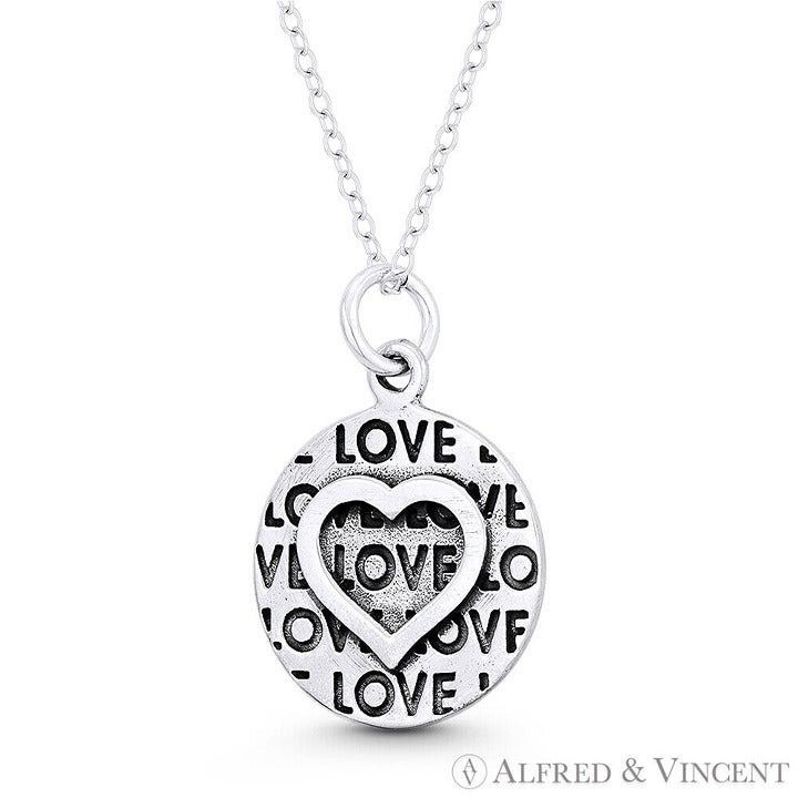 Other Circle Disc, Heart & Love Engraving Charm 25x17.5mm Pendant Size ONE SIZE - 1 Preview