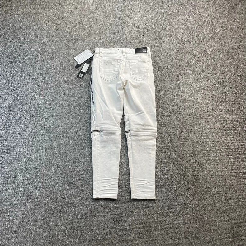 Amiri Amiri white zipper jeans Size US 27 - 4 Thumbnail