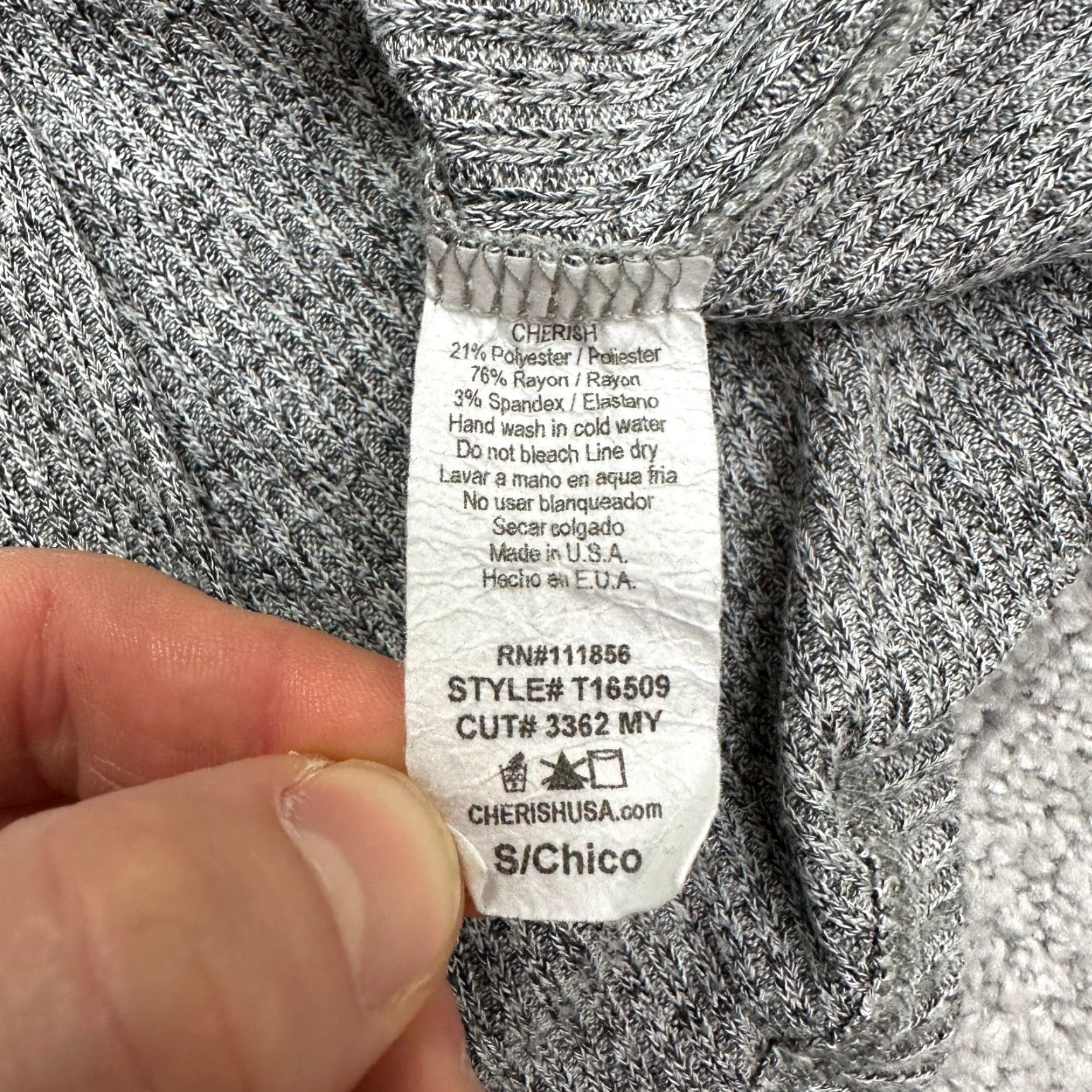 Vintage Cherish Pullover Sweater Womens S Gray Round Neck Lightweight Asymmetric Hem Knit Style Casual Size S / US 4 / IT 40 - 5 Thumbnail