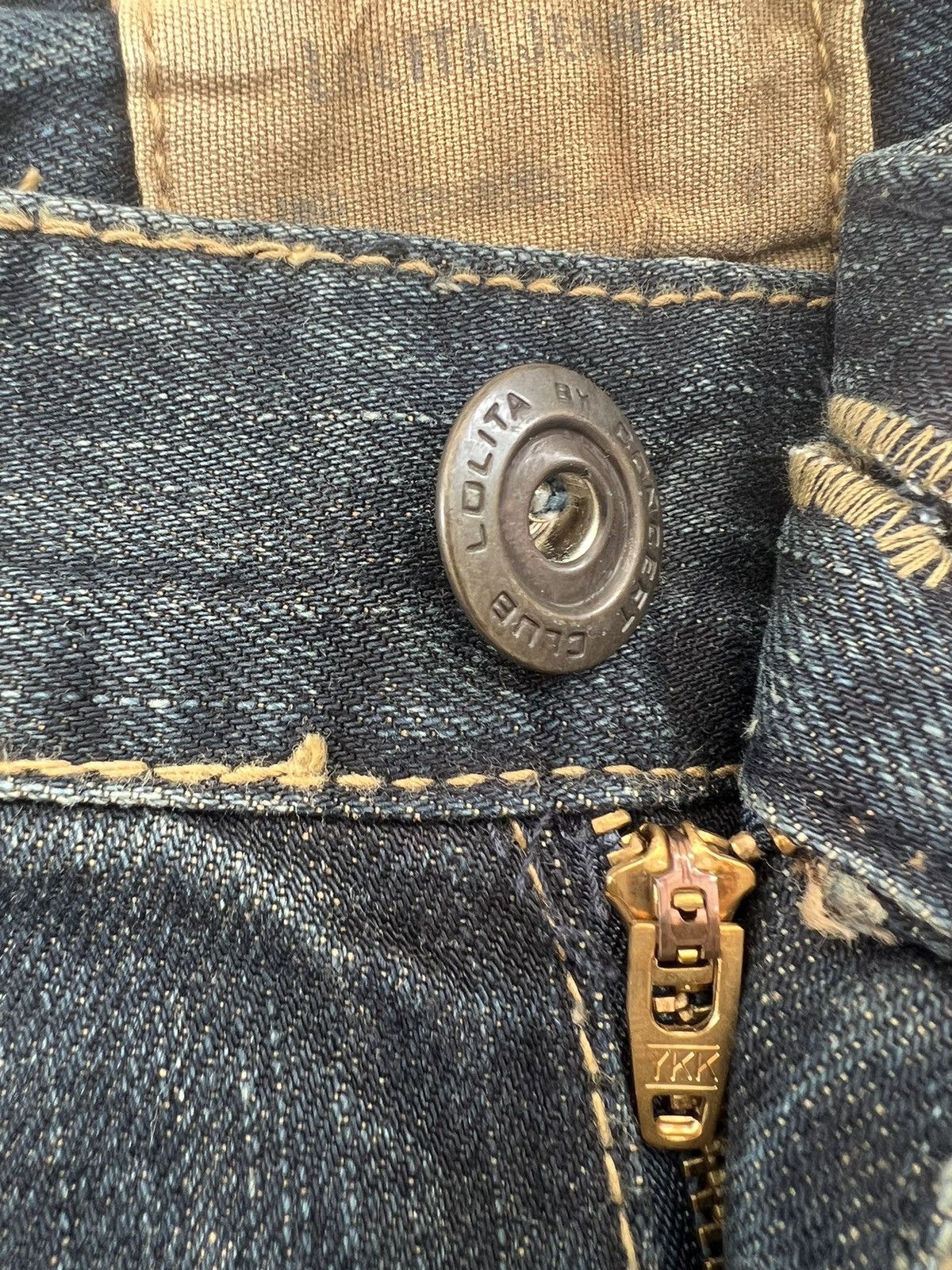 Vintage Lolita Owl Rusty Blue Denim Distressed Jeans Size US 29 - 7 Thumbnail
