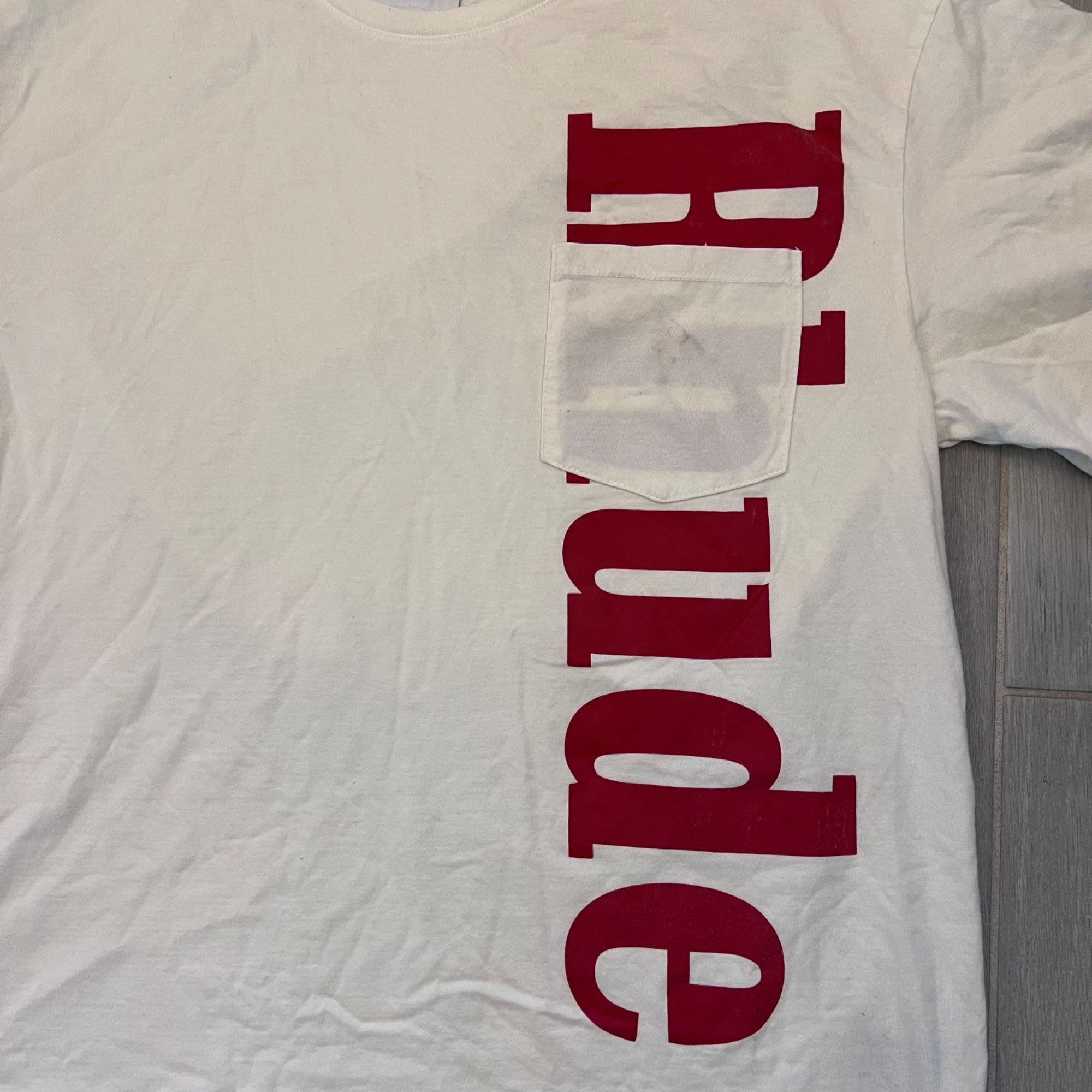Rhude NEW RHUDE POCKET LOGO CREAM TEE SZ LARGE Size US L / EU 52-54 / 3 - 3 Thumbnail