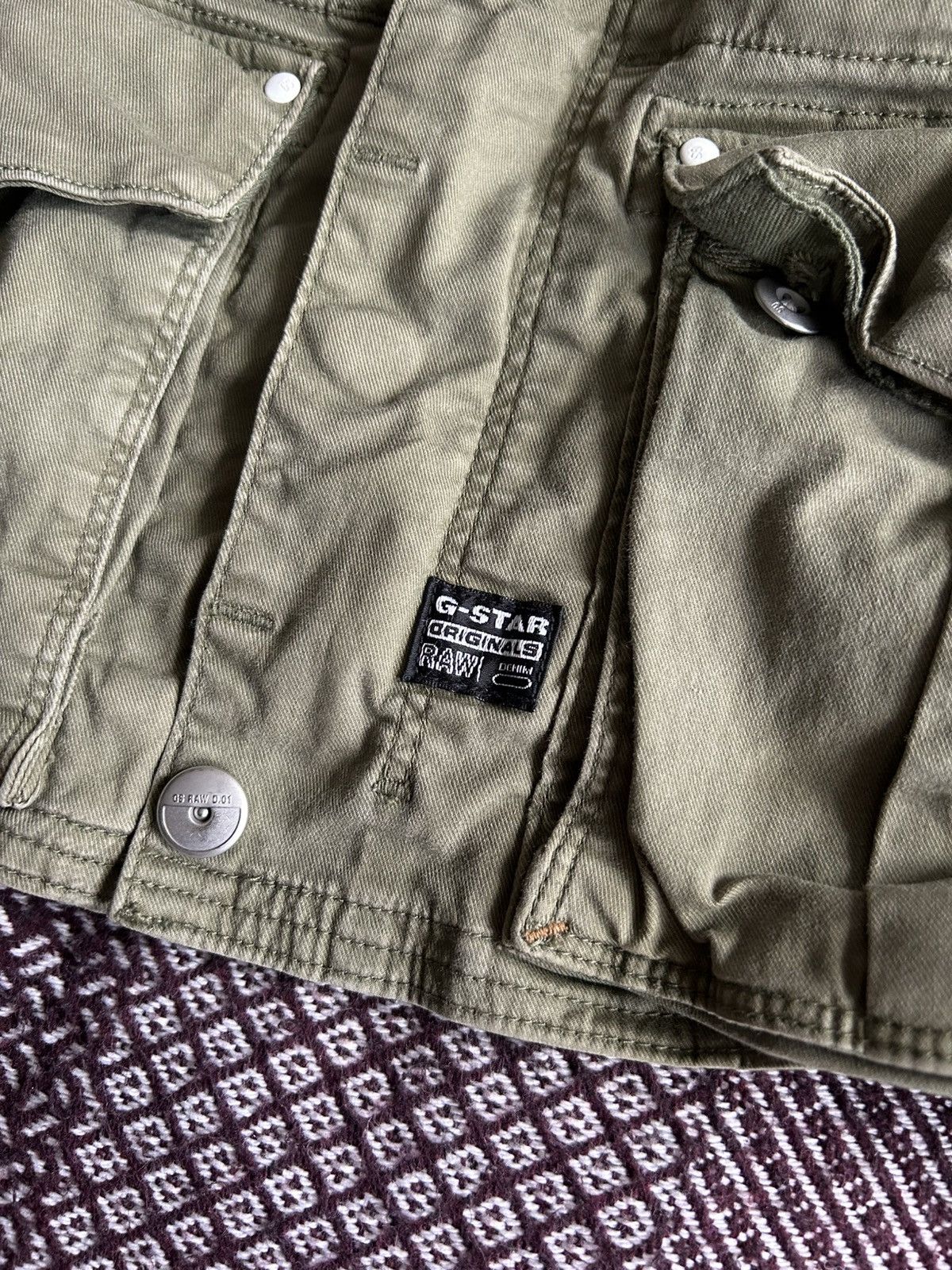 G-Star G-star Raw Cargo Line Women Denim Jacket Military Style Sz M Size M / US 6-8 / IT 42-44 - 4 Thumbnail