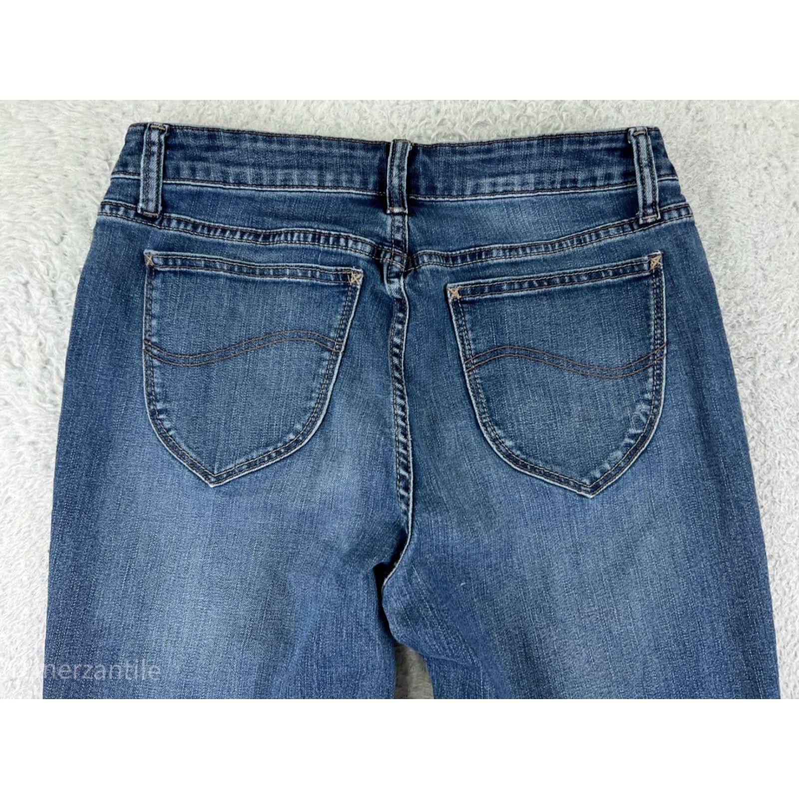 Lee Lee Jeans Womens 8 Blue Denim Bootcut Mid Rise Western Cotton Blend Size 30" / US 8 / IT 44 - 3 Thumbnail