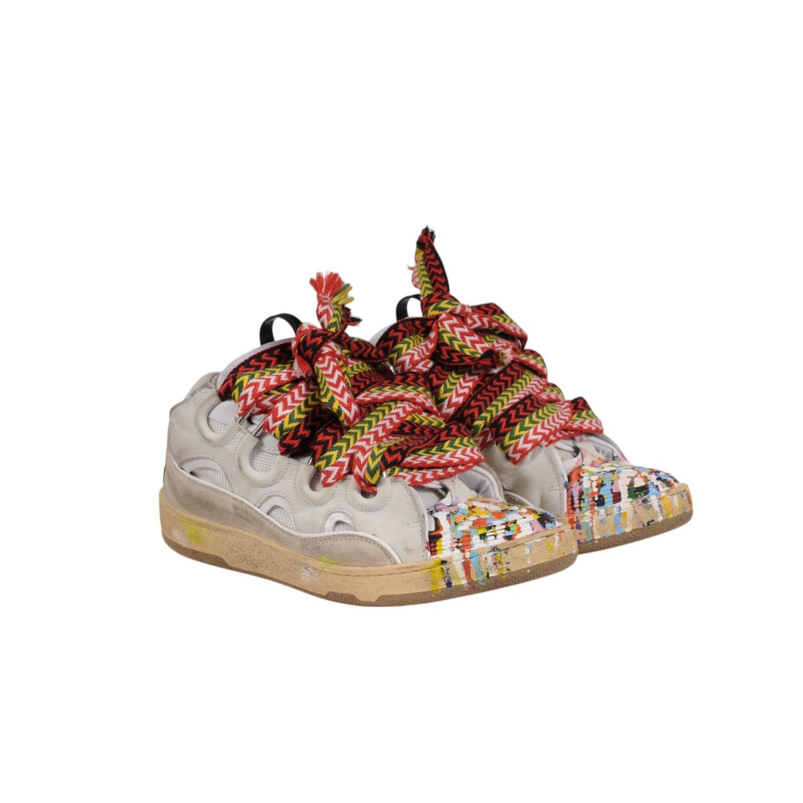 Gallery Dept. × Lanvin Curb Skate Sneakers White Paint Sneakers - 02541 Size US 10 / EU 43 - 12 Thumbnail