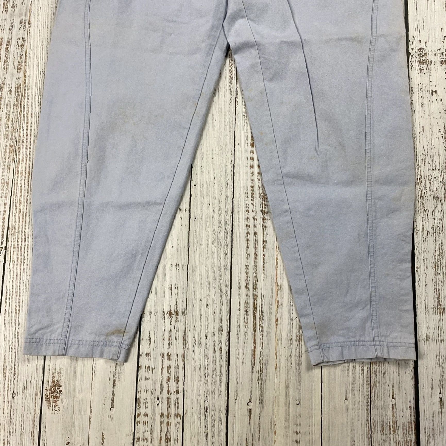 Mason's VTG Mason MOM High Waisted Classic Jeans Blue Pleated Zip 14 Womens Chino Straight 80s Size 36" / US 14 / IT 50 - 3 Thumbnail