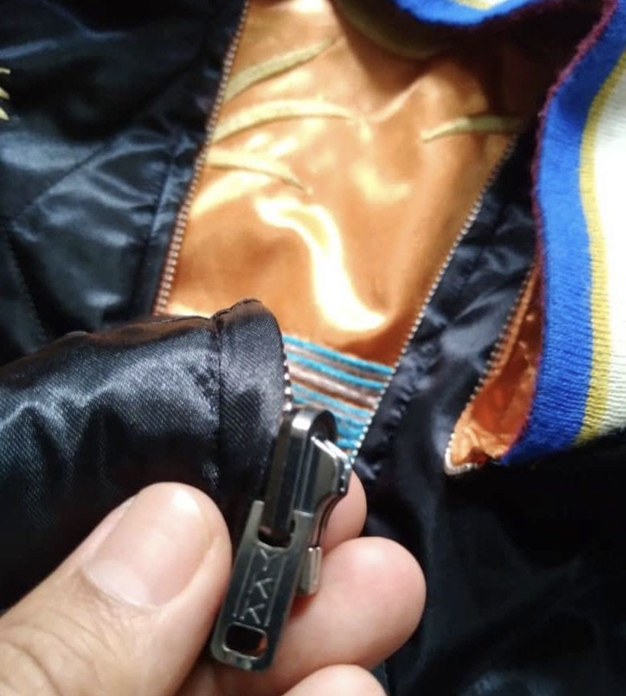 Japanese Brand 80s Reversible Japan Sukajan yokosuka Japanese lion Size US L / EU 52-54 / 3 - 6 Thumbnail