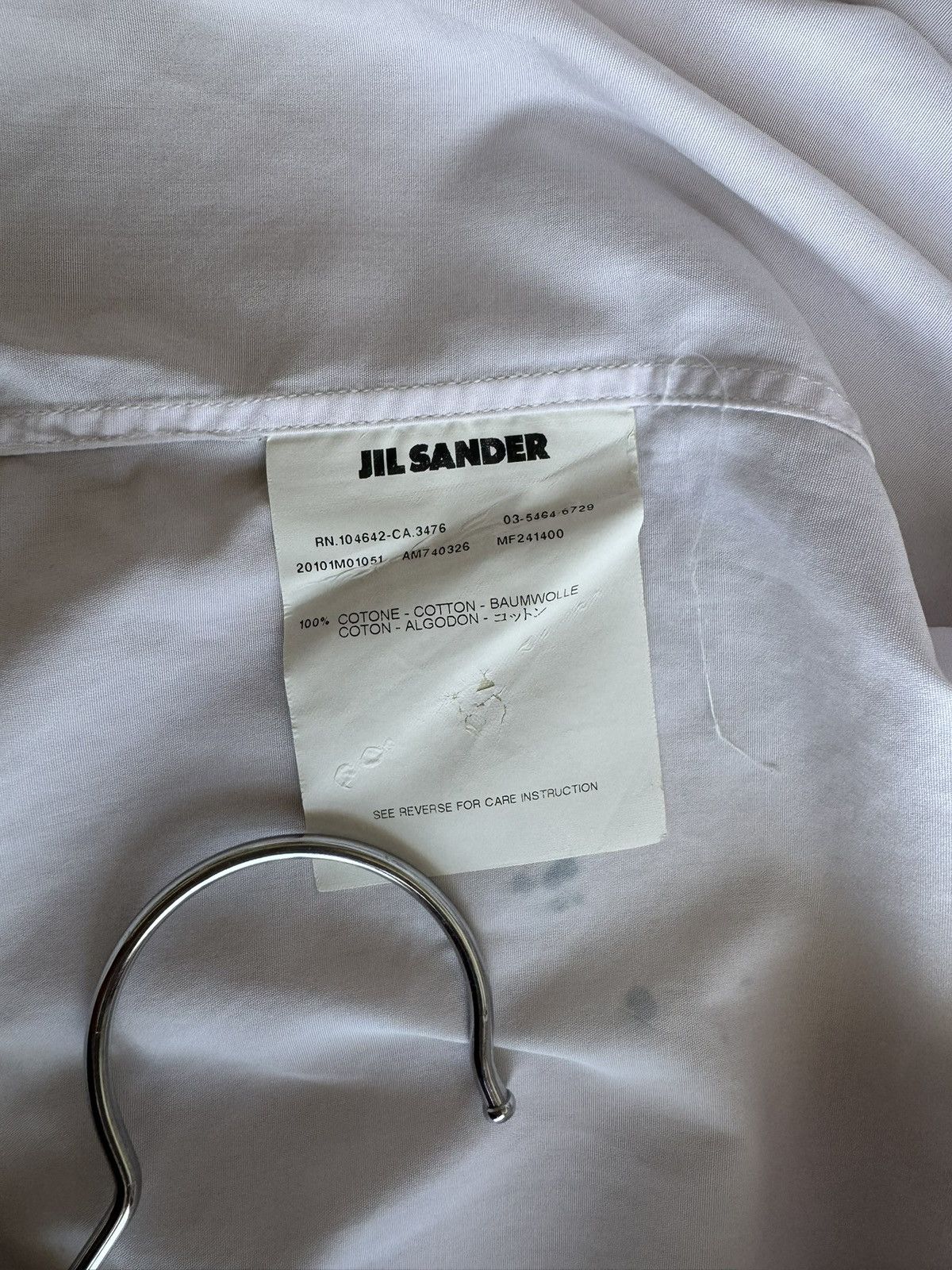 Jil Sander 2010 Jil Sander Tailor Made Dress Shirt Size US XS / EU 42 / 0 - 6 Thumbnail