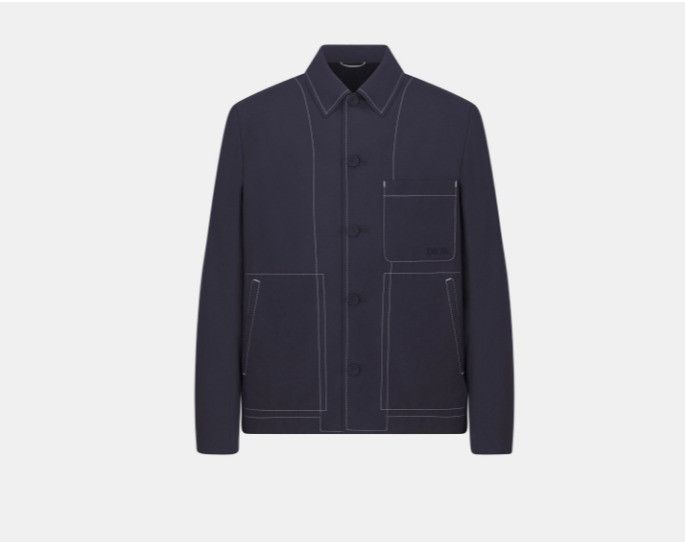 Dior o1w1db11224 Workwear Jacket in Navy Blue Size US L / EU 52-54 / 3 - 1 Thumbnail