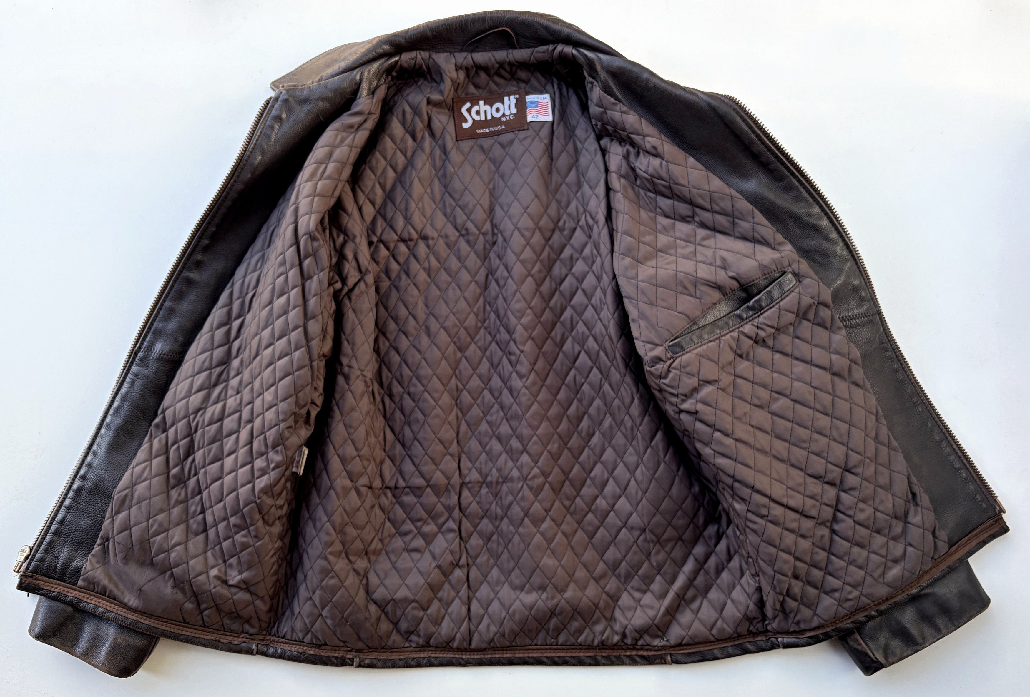 Schott Schott NYC 546 Leather Jacket Size US L / EU 52-54 / 3 - 15 Thumbnail