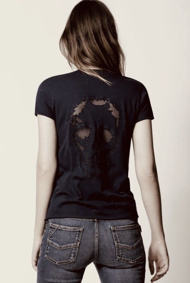 Zadig & Voltaire Zadig Voltaire Skull Logo T-shirt Alexander McQueen Style Size L / US 10 / IT 46 - 1 Thumbnail