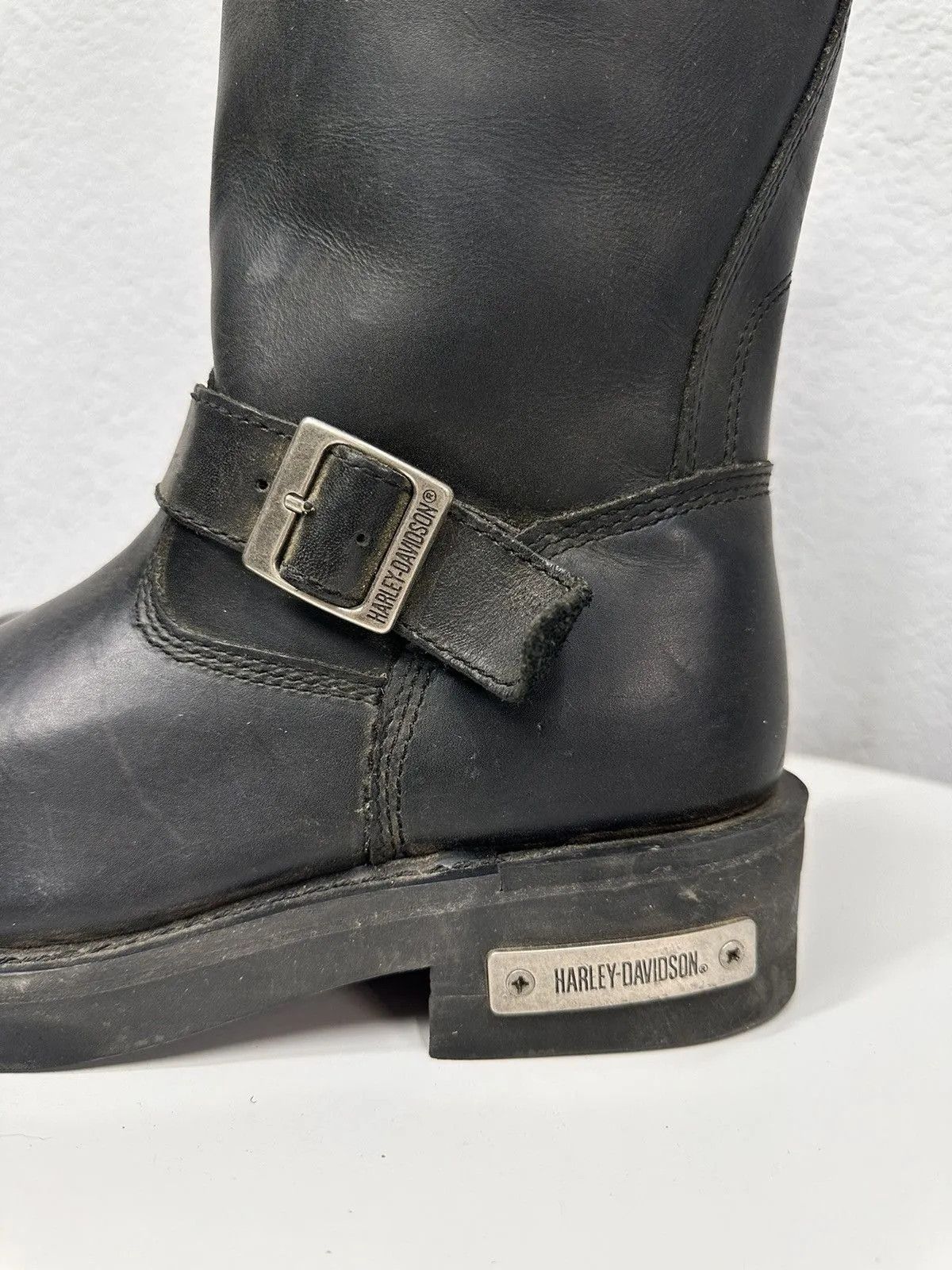 Western Rise Vintage Leather Boots Harley Davidson Y2K Racing Moto Y2K Size US 7.5 / EU 40-41 - 6 Thumbnail
