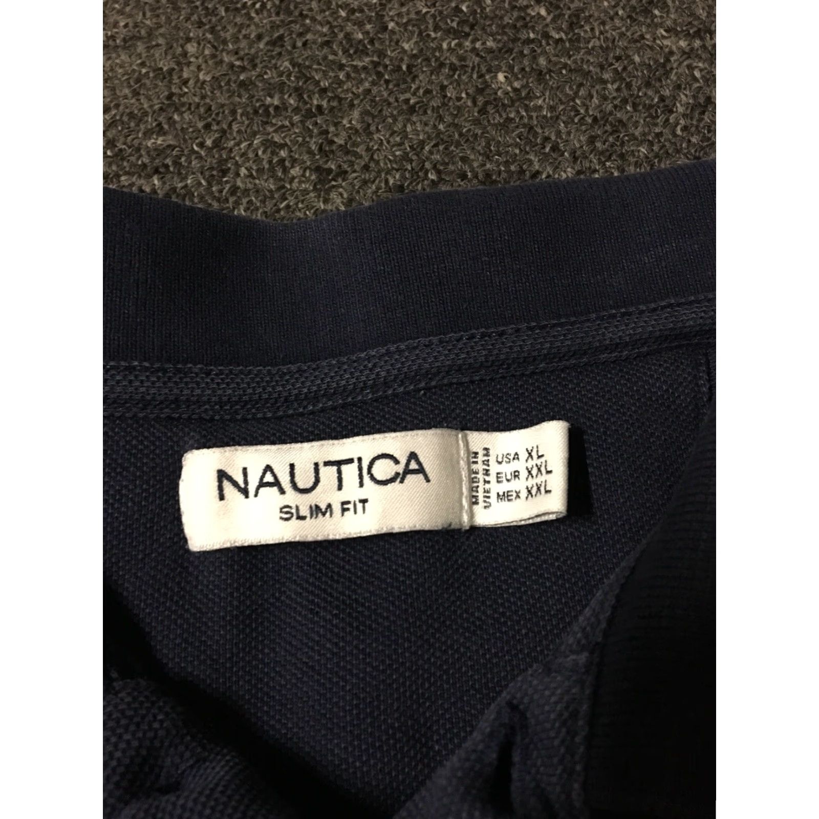 Nautica Vtg Nautica All Over Print Boat Polo Shirt XL Colorblock Navy Blue Boat Polo Shirt Mens XL Nautica Sailing Yachting 90s USA Size US XL / EU 56 / 4 - 4 Thumbnail