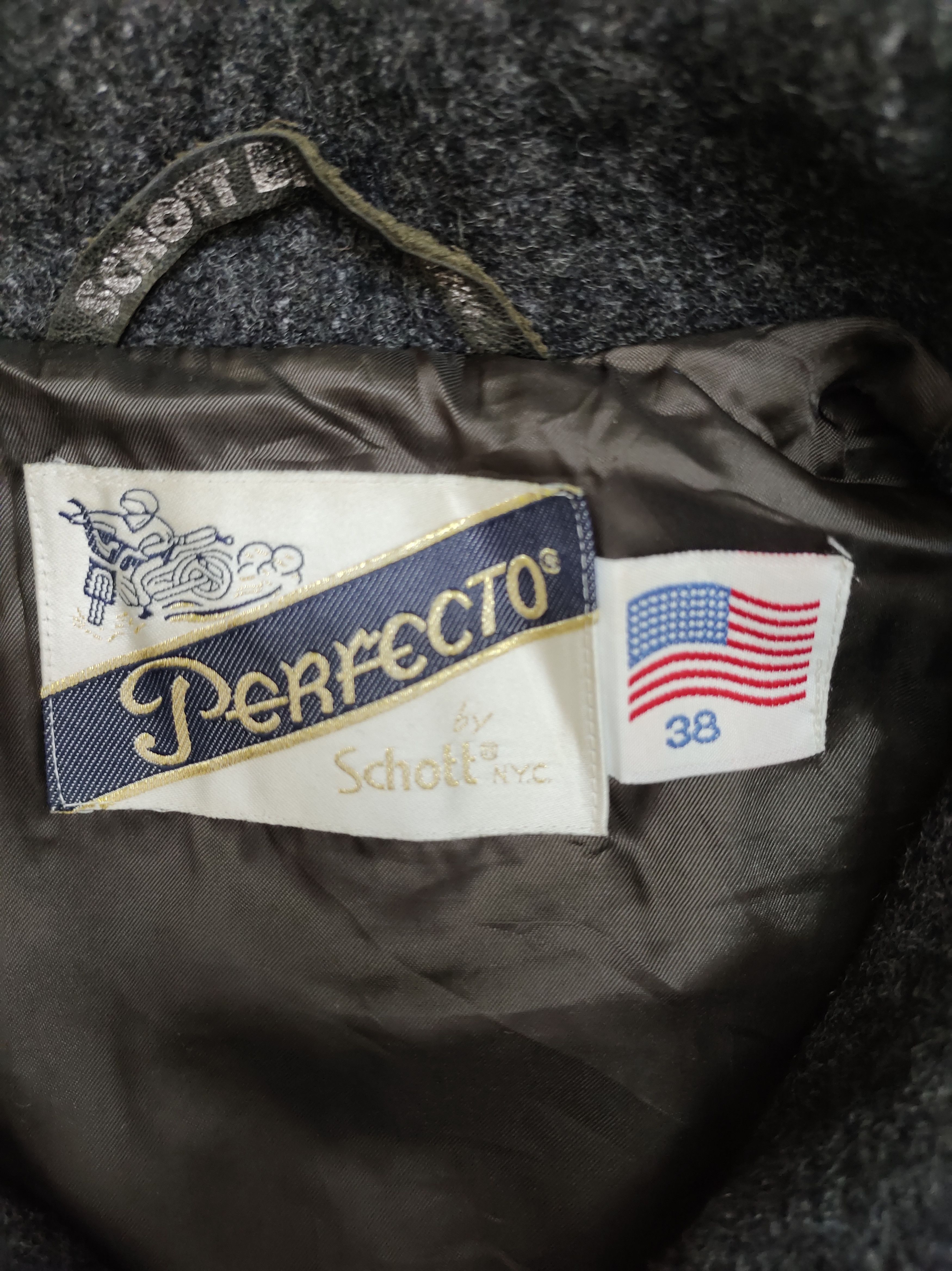 Schott 1990s Perfecto By Schott Nyc Double Breasted Work Jacket Size US M / EU 48-50 / 2 - 18 Thumbnail