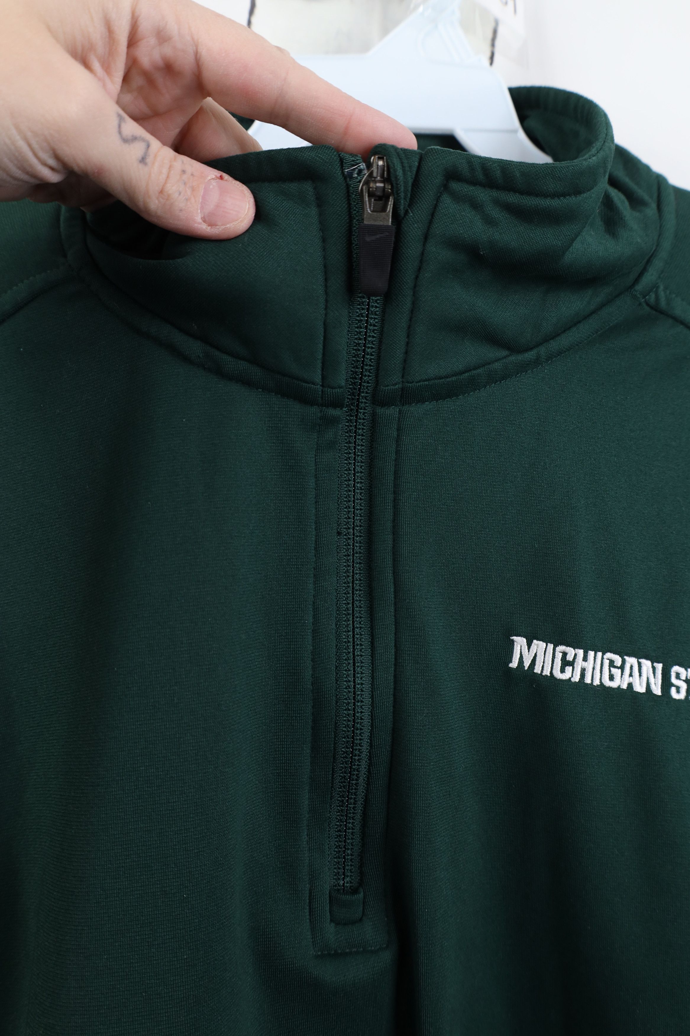Nike Nike Michigan State University 1/4 Zip Pullover Sweater Size US S / EU 44-46 / 1 - 6 Thumbnail
