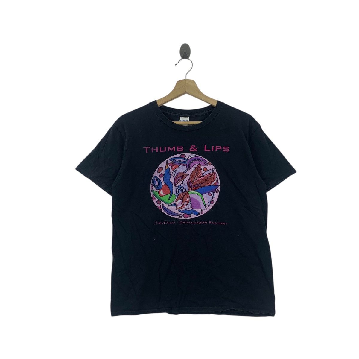 Band Tees CHIWAWABON THUMB & LIPS Cafe Music Band Tee Shirt Top Size M / US 6-8 / IT 42-44 - 1 Thumbnail