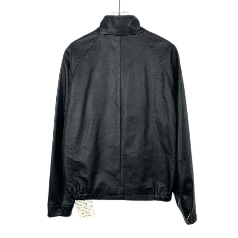 Prada Prada Black Logo Printed Zipper Leather Jacket 2501-Nextarr Size US M / EU 48-50 / 2 - 2 Thumbnail