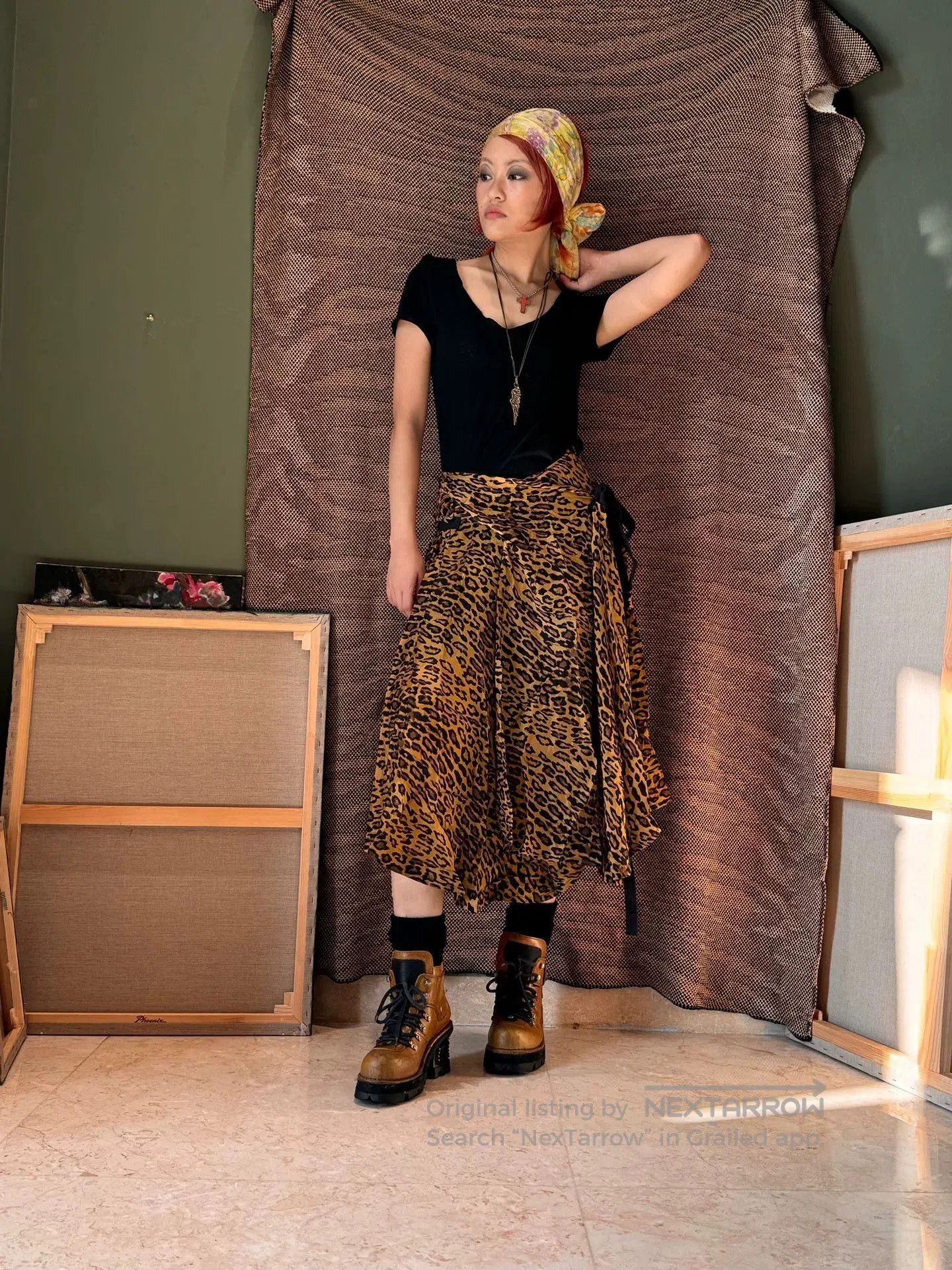 Junya Watanabe leopard print asymmetrical skirt dress. Size M / US 6-8 / IT 42-44 - 2 Thumbnail