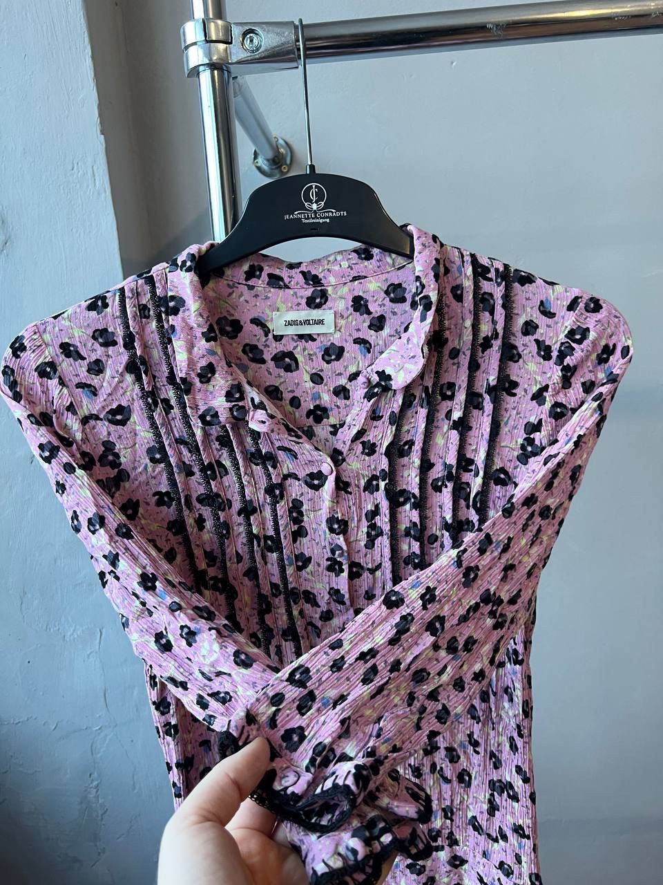 Zadig & Voltaire ZADIG&VOLTAIRE RASPAIL PRINT PINK FLOWERS ART DRESS SIZE S Size S / US 4 / IT 40 - 7 Thumbnail