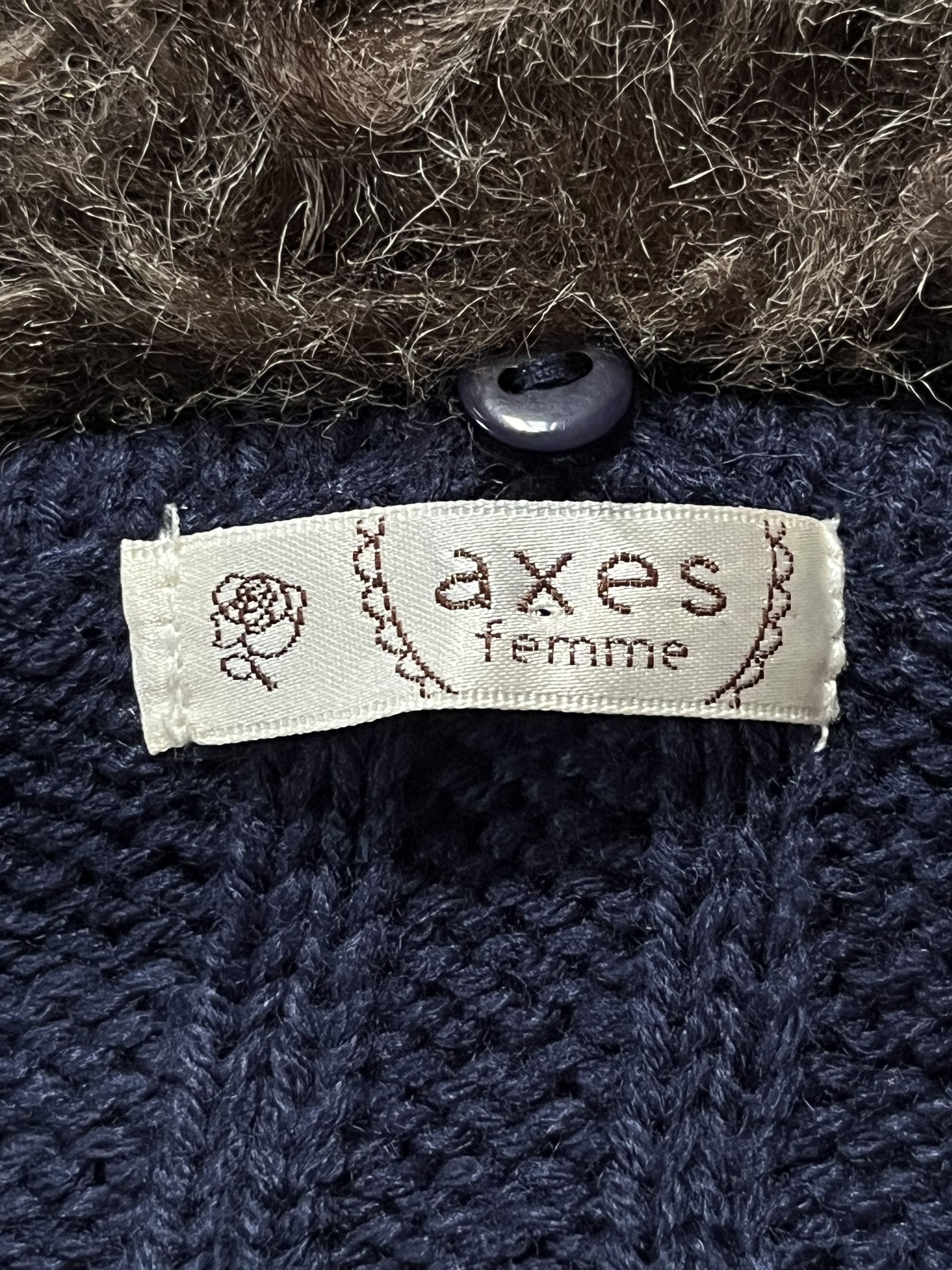20471120 Axes Femme Japanese Brand Knitted Fur Neck Size S / US 4 / IT 40 - 9 Thumbnail