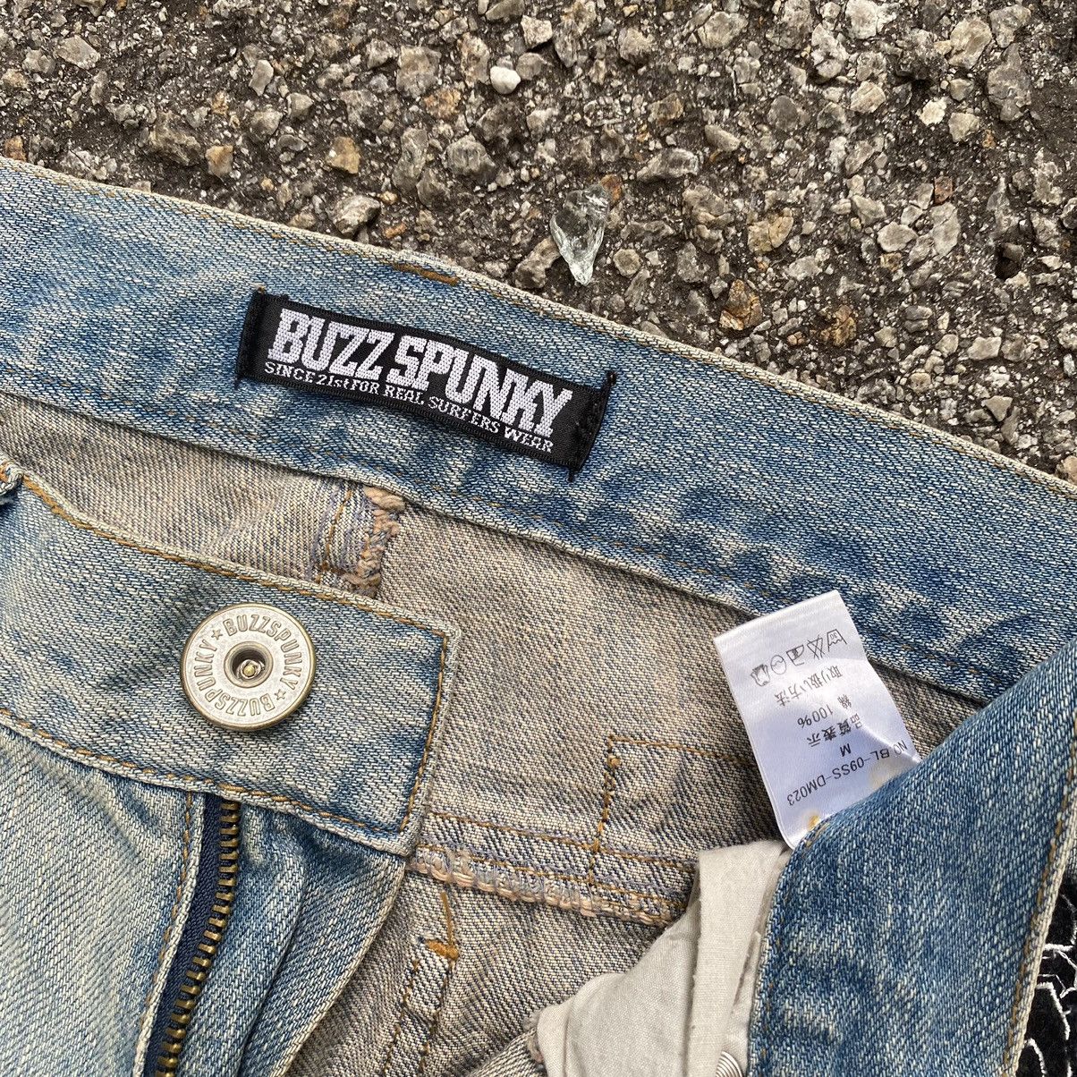 Hysteric Glamour Buzz Spunky Patched Distressed Faded Denim Jeans Size US 30 / EU 46 - 5 Thumbnail